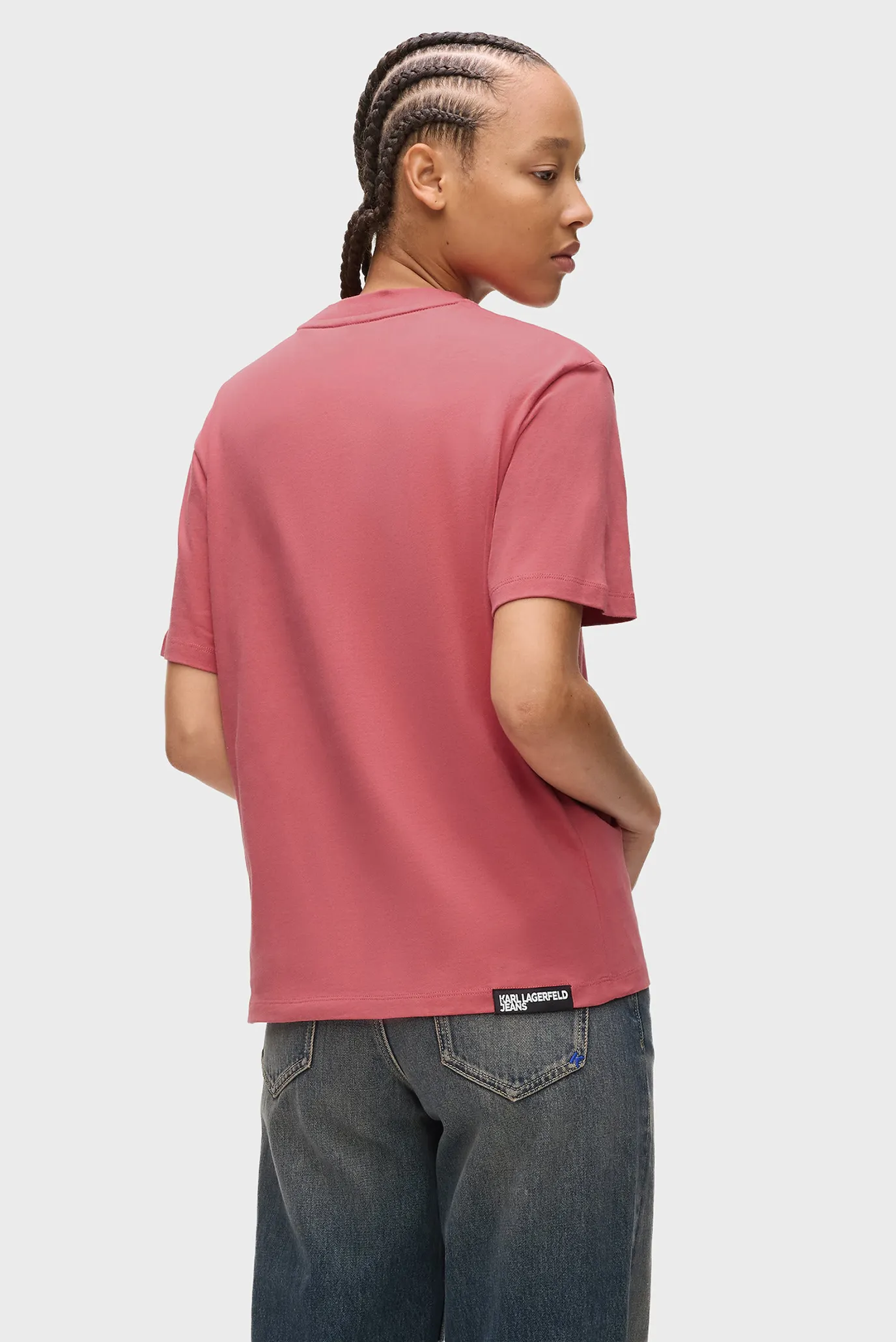 Женская розовая футболка essential tee 3