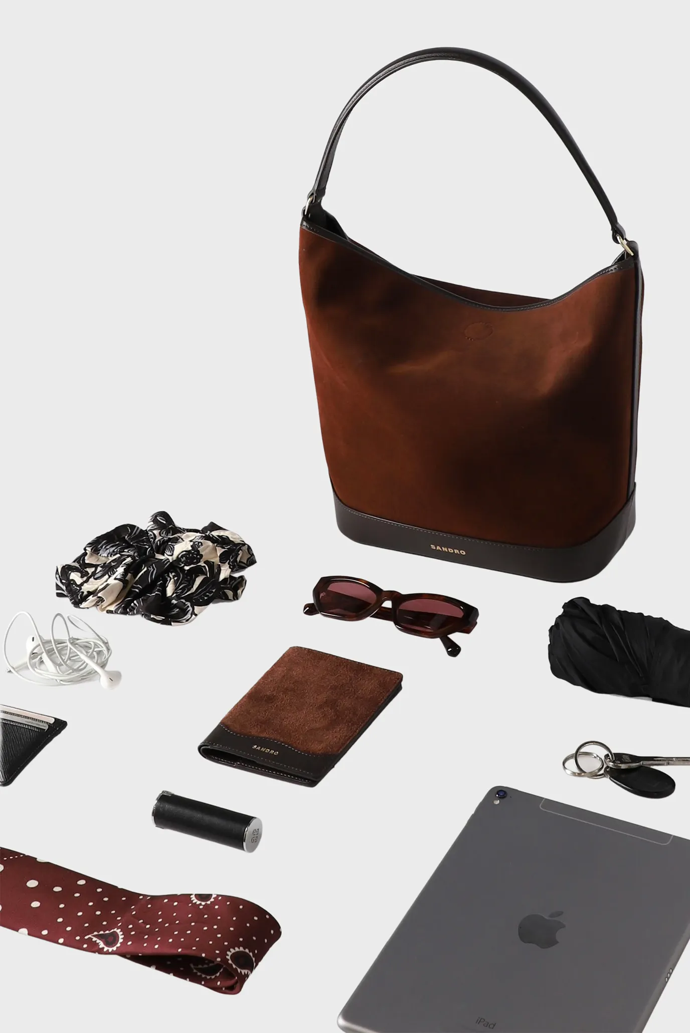 Жіноча коричнева замшева сумка TANGOSO 5