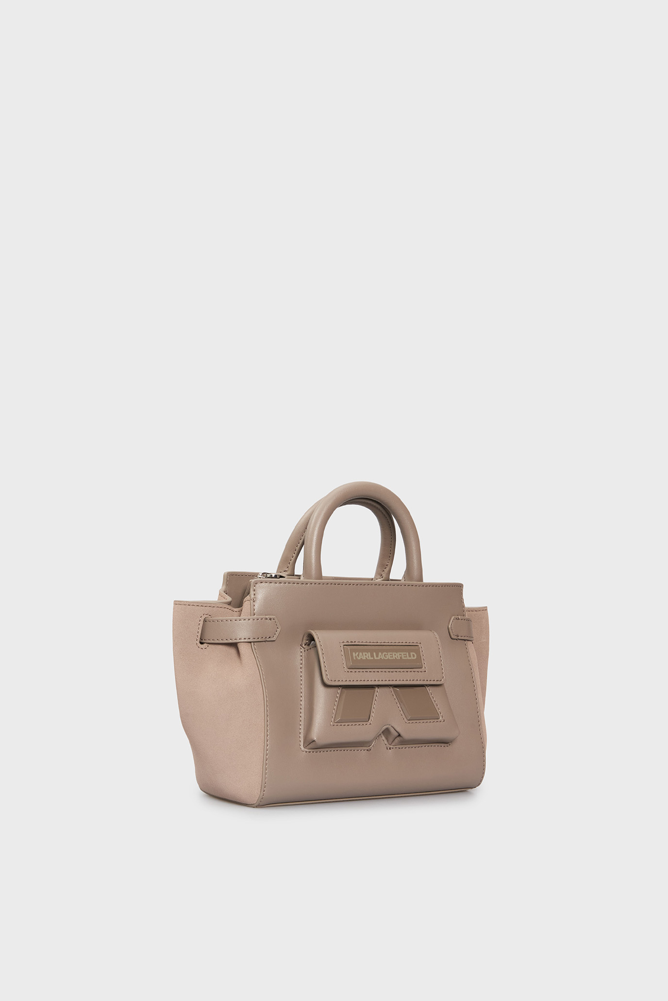 Женская бежевая кожаная сумка IKON/K SM TOTE Бежевый ONESIZE Karl Lagerfeld 246W3055 Женская бежевая кожаная сумка IKON/K SM TOTE Бежевый ONESIZE Karl Lagerfeld 246W3055