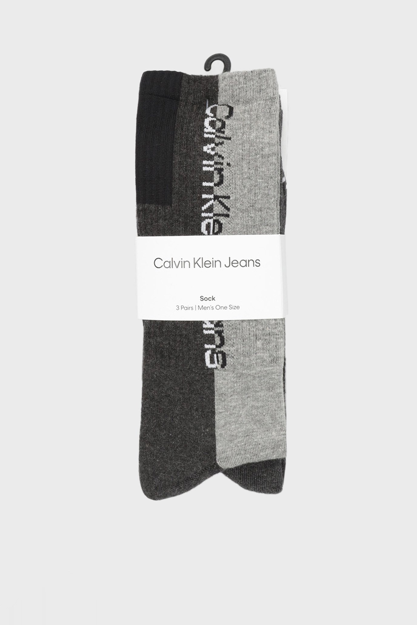 Чоловічі сірі шкарпетки (3 пари) CKJ ATHLEISURE 1