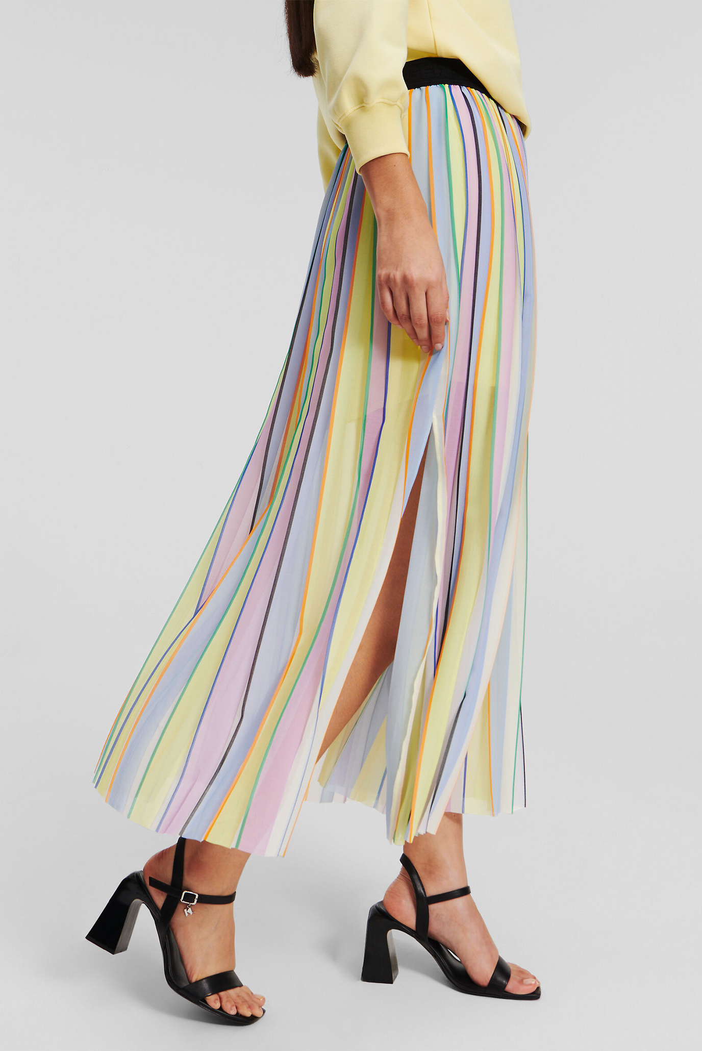 Женская плиссированная юбка STRIPE PLEATED SKIRT 1