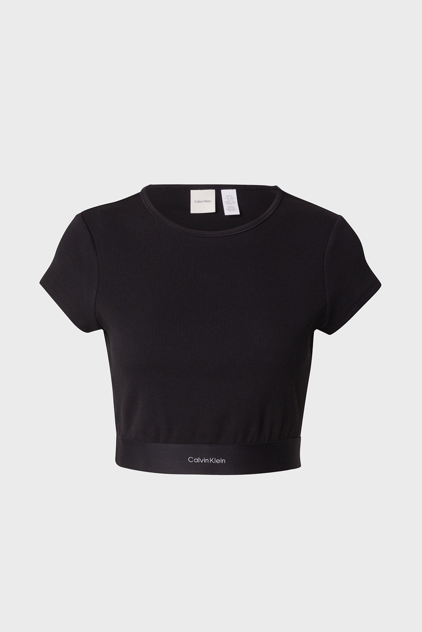 Женский черный топ RIB CROP TEE 1