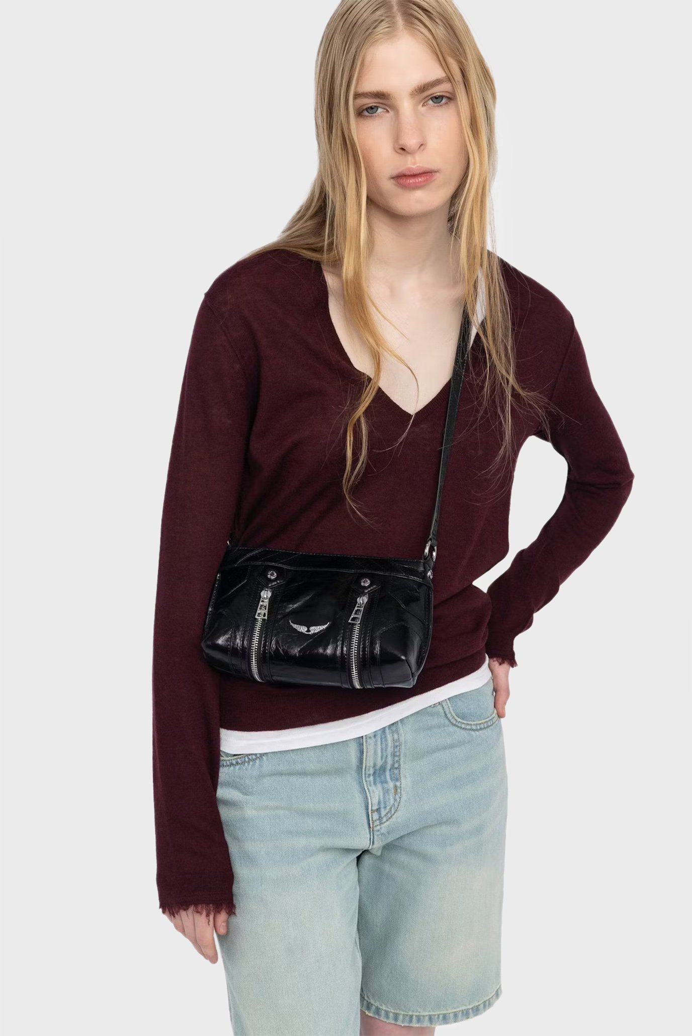 Женский бордовый кашемировый пуловер Rivy Бордовый M ZADIG&VOLTAIRE KWSW01661_BURGUNDY Женский бордовый кашемировый пуловер Rivy Бордовый M ZADIG&VOLTAIRE KWSW01661_BURGUNDY