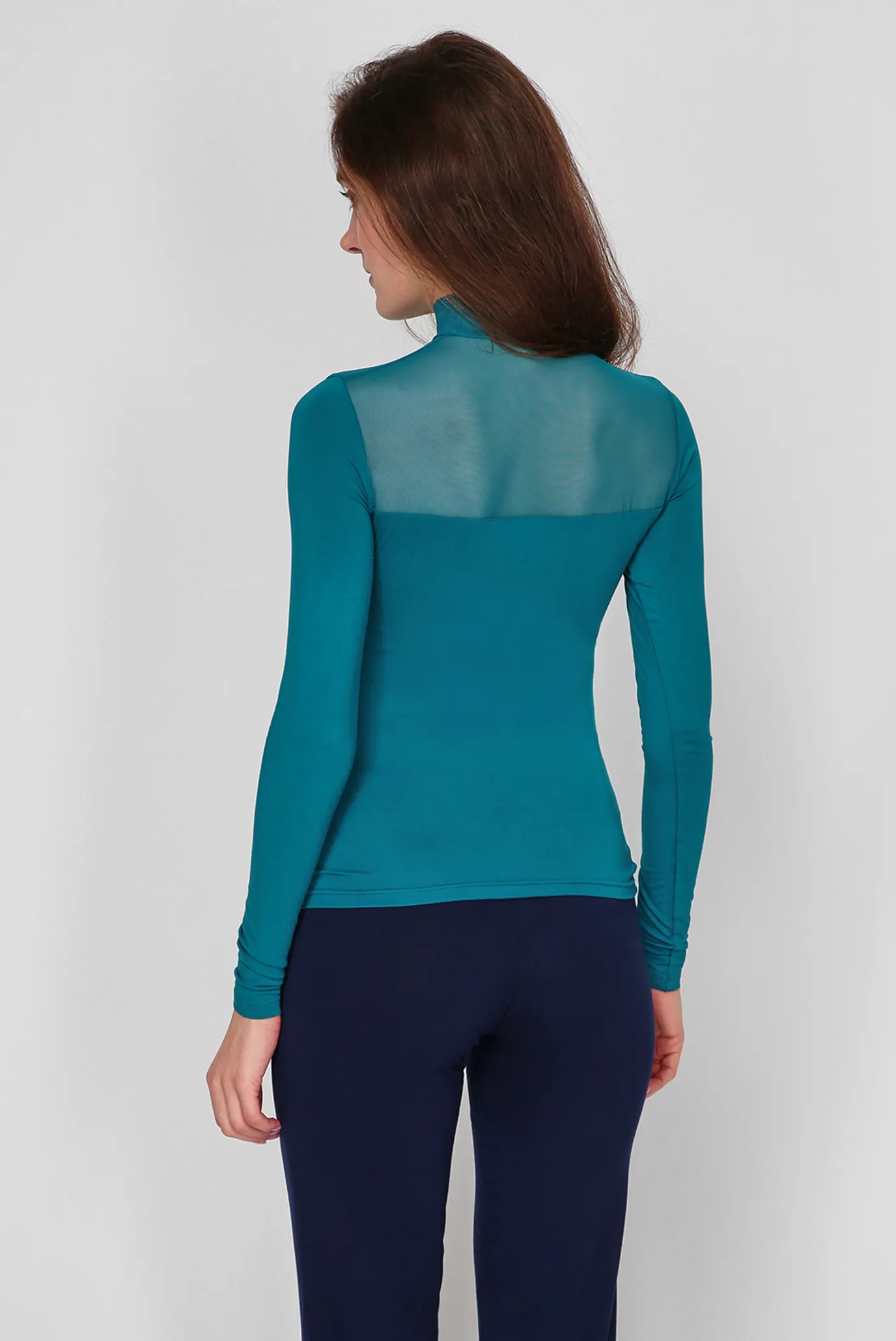 Женский бирюзовый гольф 3