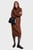 Женское коричневое шерстяное платье MD WOOL CASH ROLL-NK MIDI