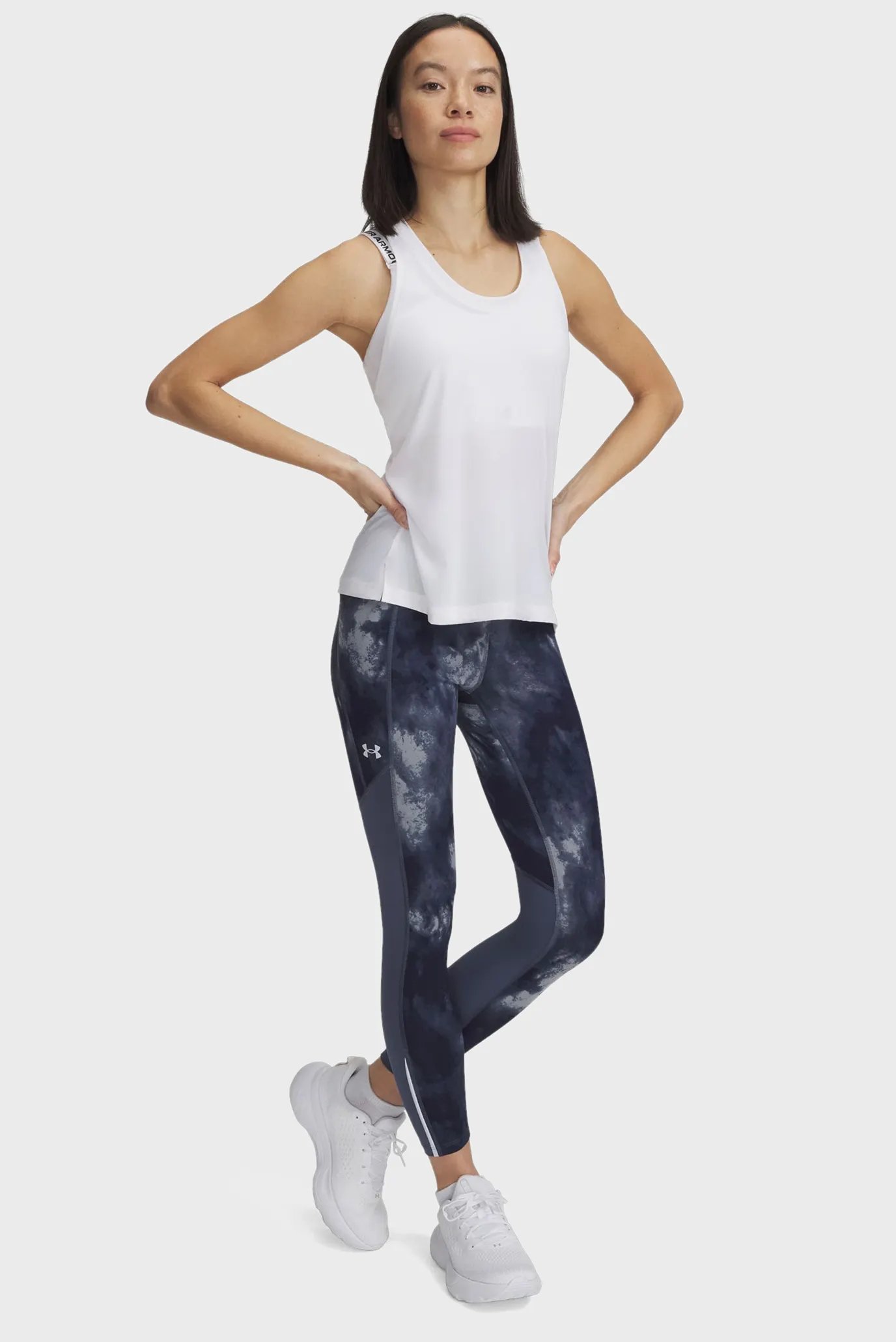 Жіночі темно-сині тайтси UA Launch Ankle Print Tights 2