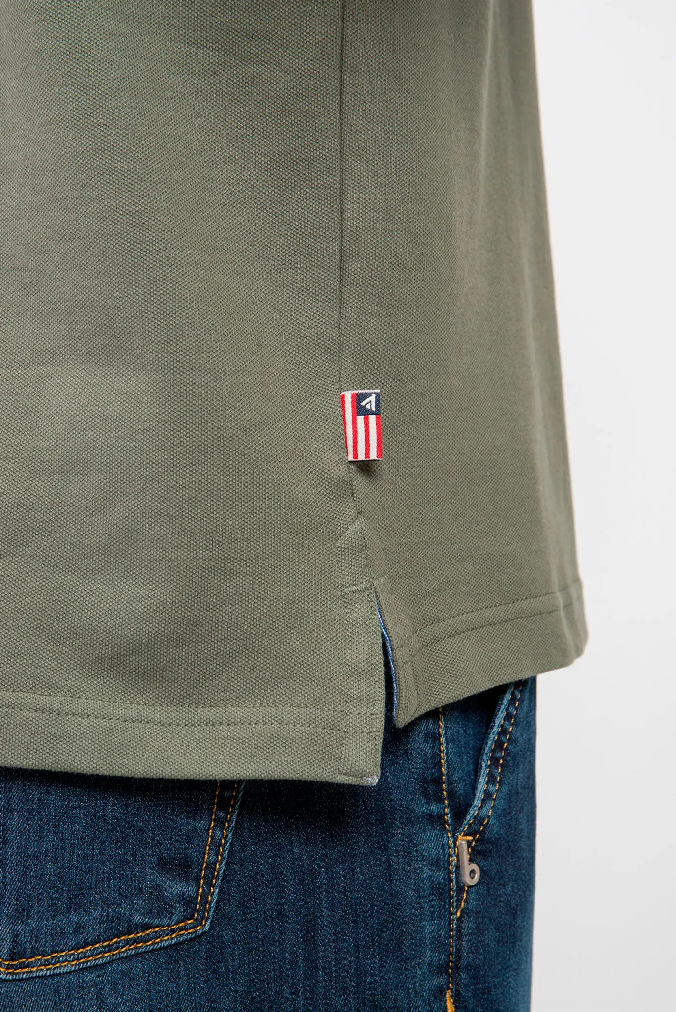 Мужское оливковое поло 5