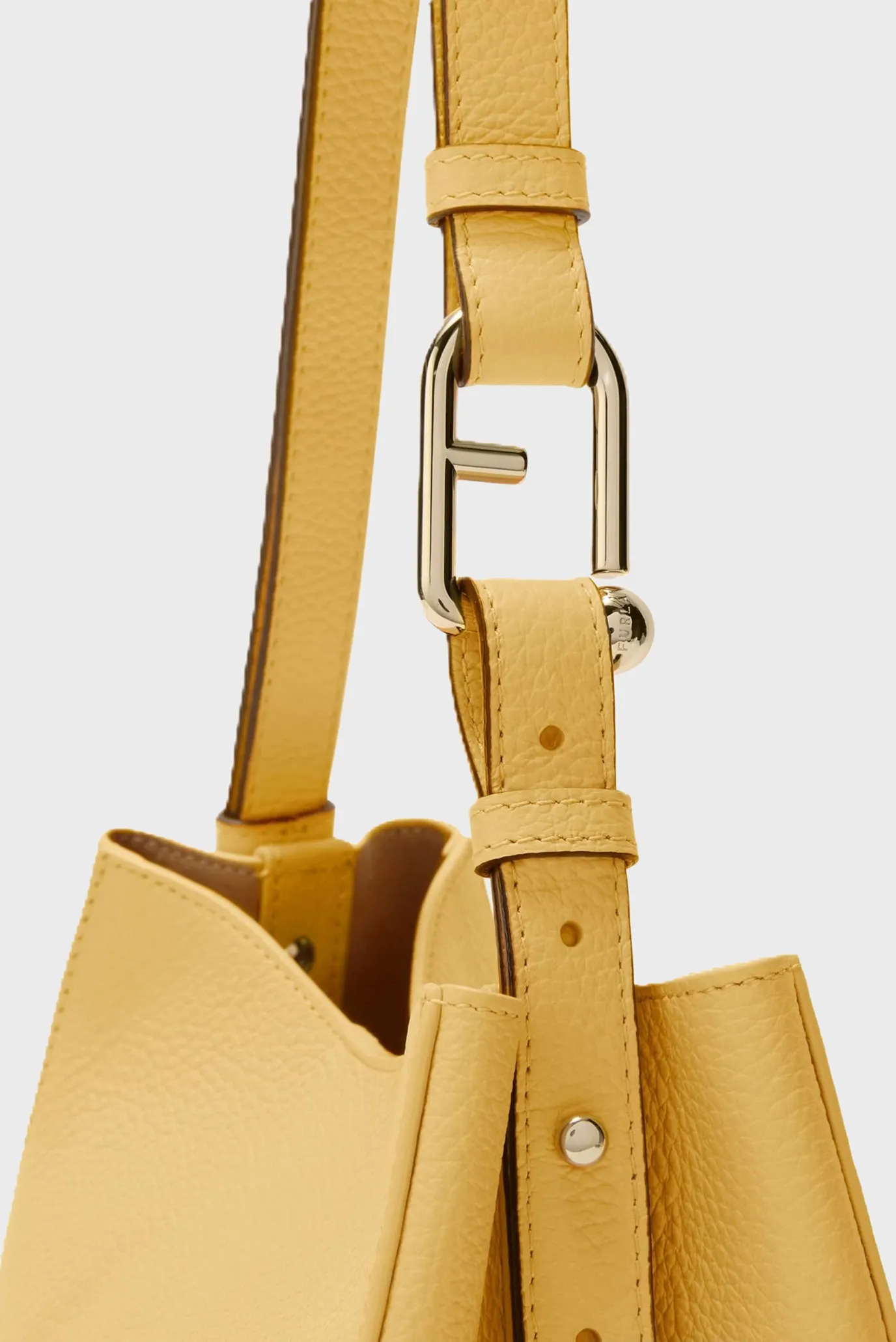 Жіноча жовта шкіряна сумка 5