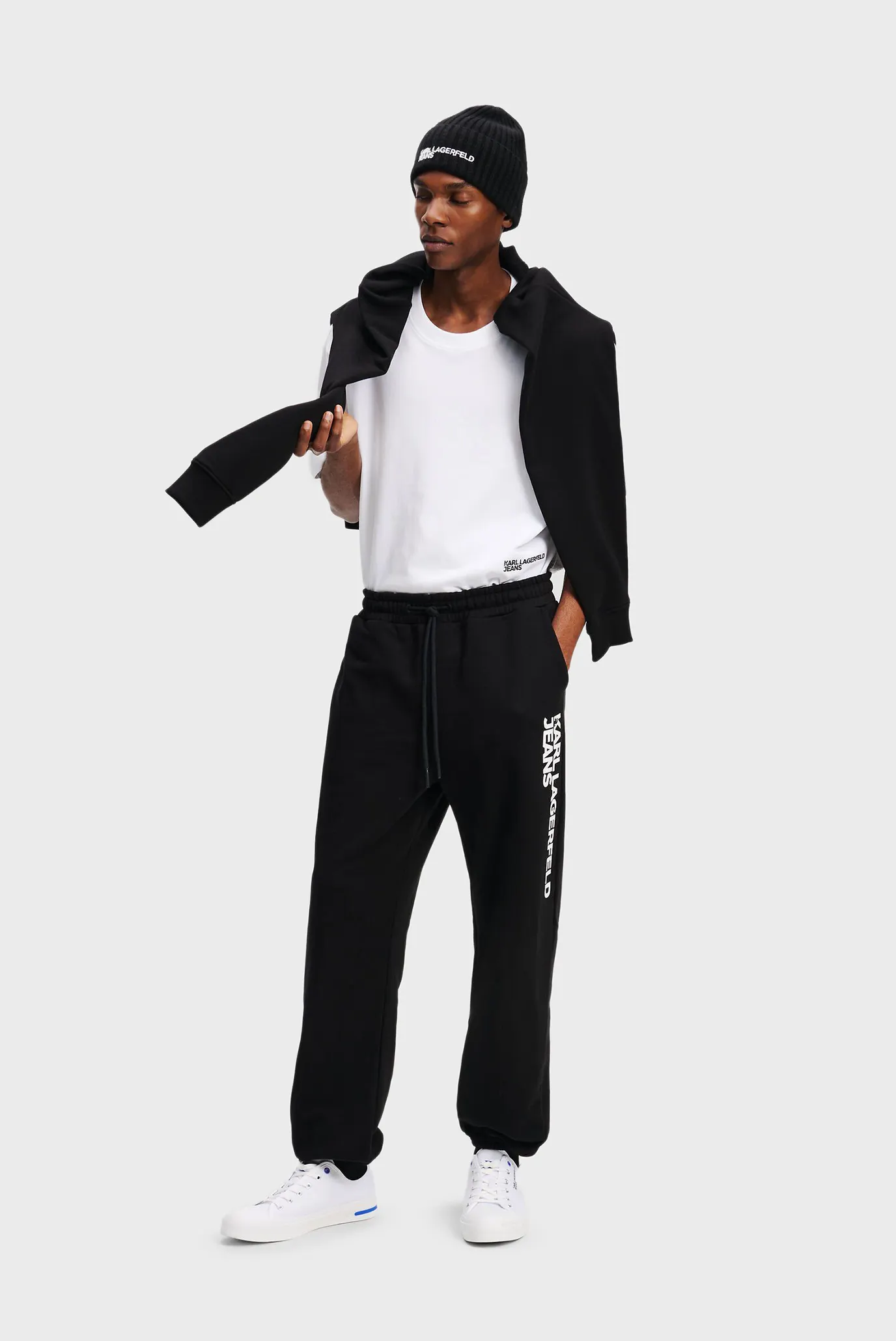 Чоловічі чорні спортивні штани KLJ TEXT LOGO SLIM SWEATPANT 3