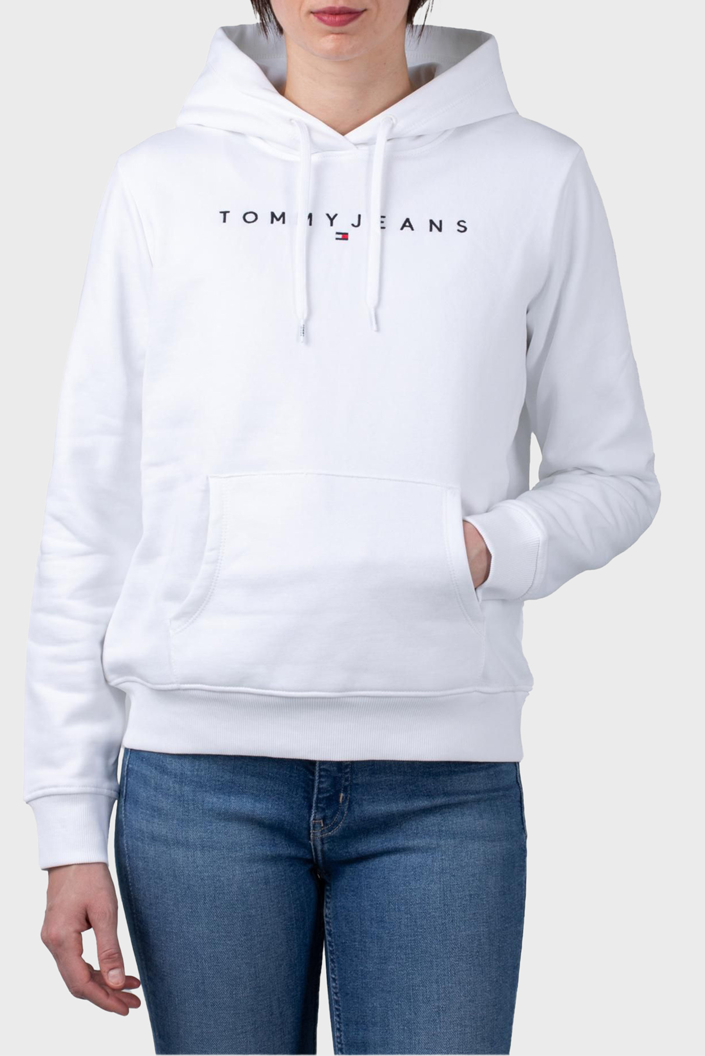 Женское белое худи TJW REG LINEAR HOODIE 1