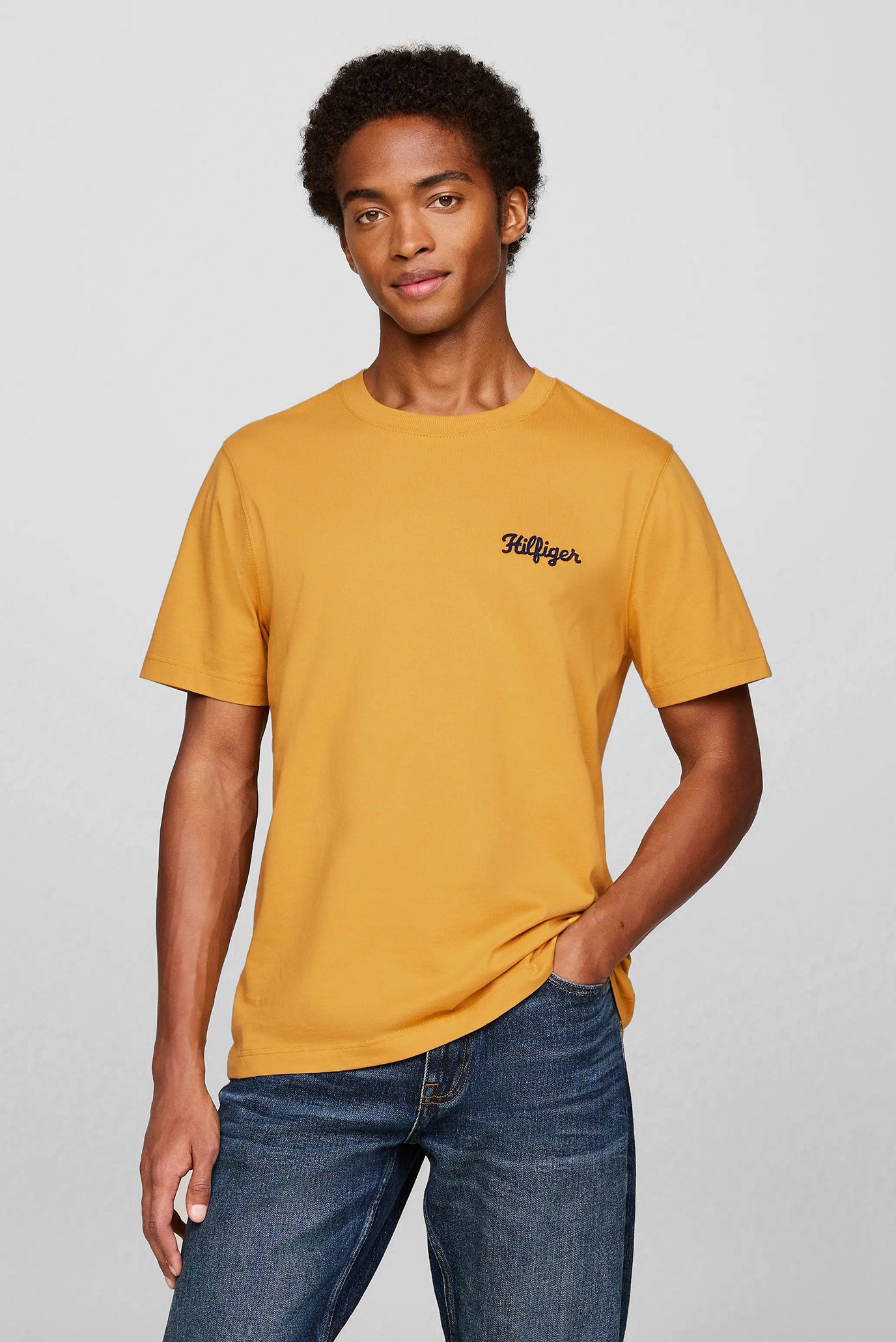 Чоловіча жовта футболка HILFIGER CHAINSTITCH TEE 1