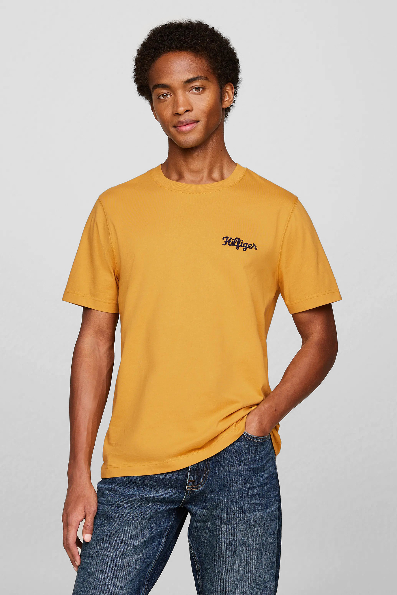 Мужская желтая футболка HILFIGER CHAINSTITCH TEE 1