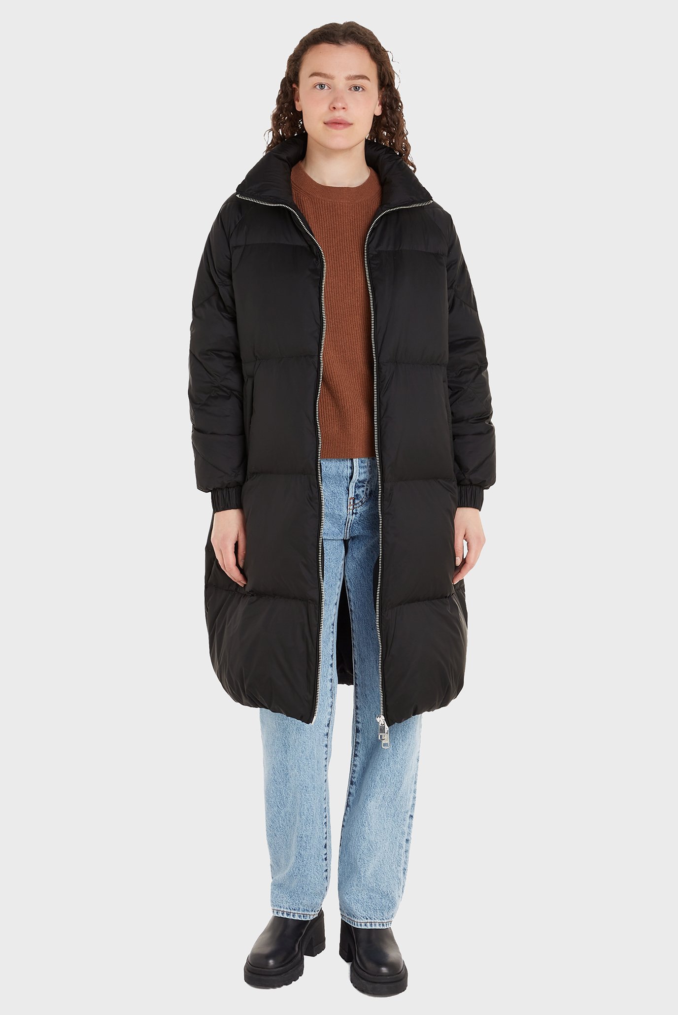 Женский черный пуховик MODERN WAISTED HDD Черный S Tommy Hilfiger WW0WW38918