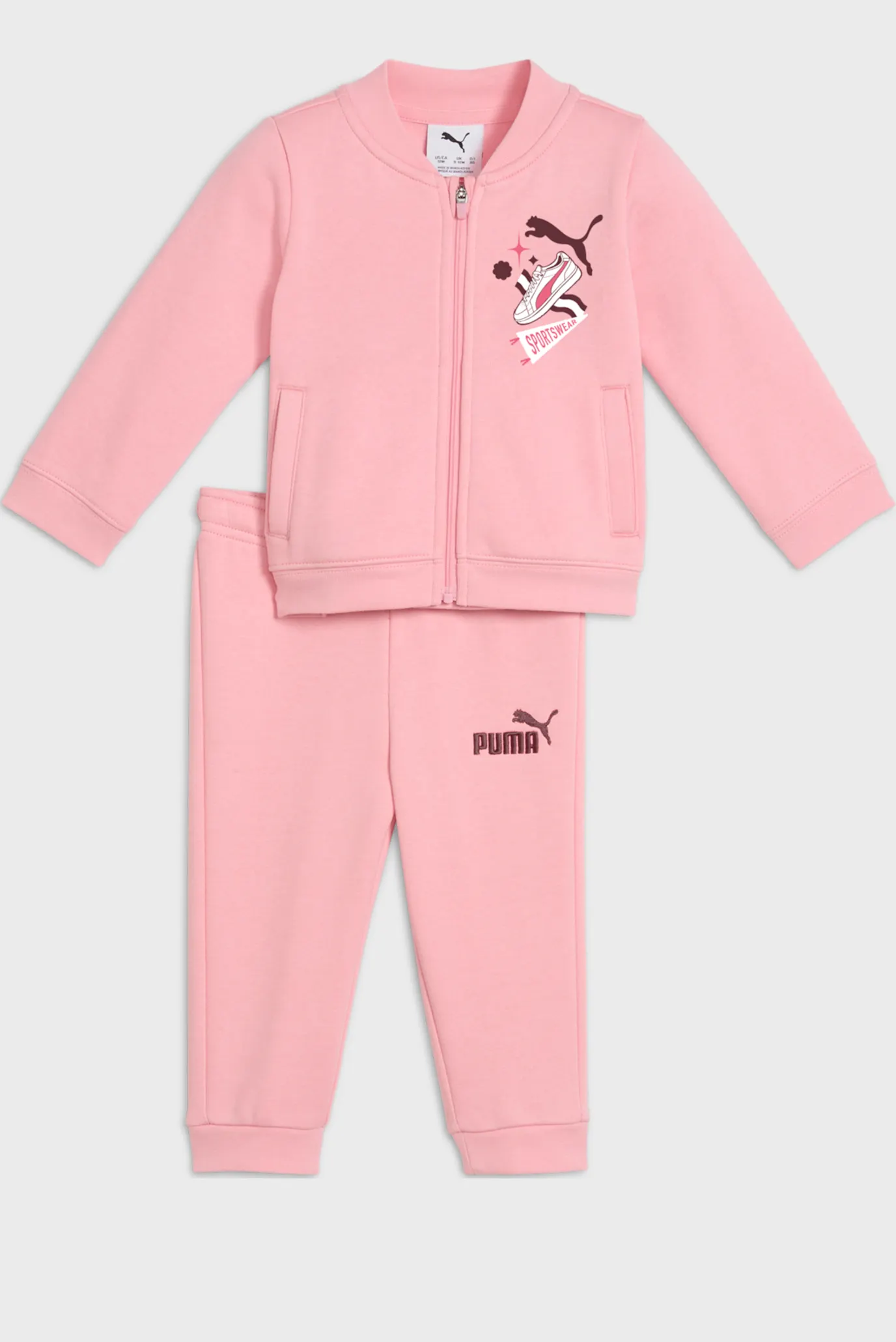 Дитячий рожевий спортивний костюм (кофта, штани) Minicats Full-Zip Set Toddlers 1