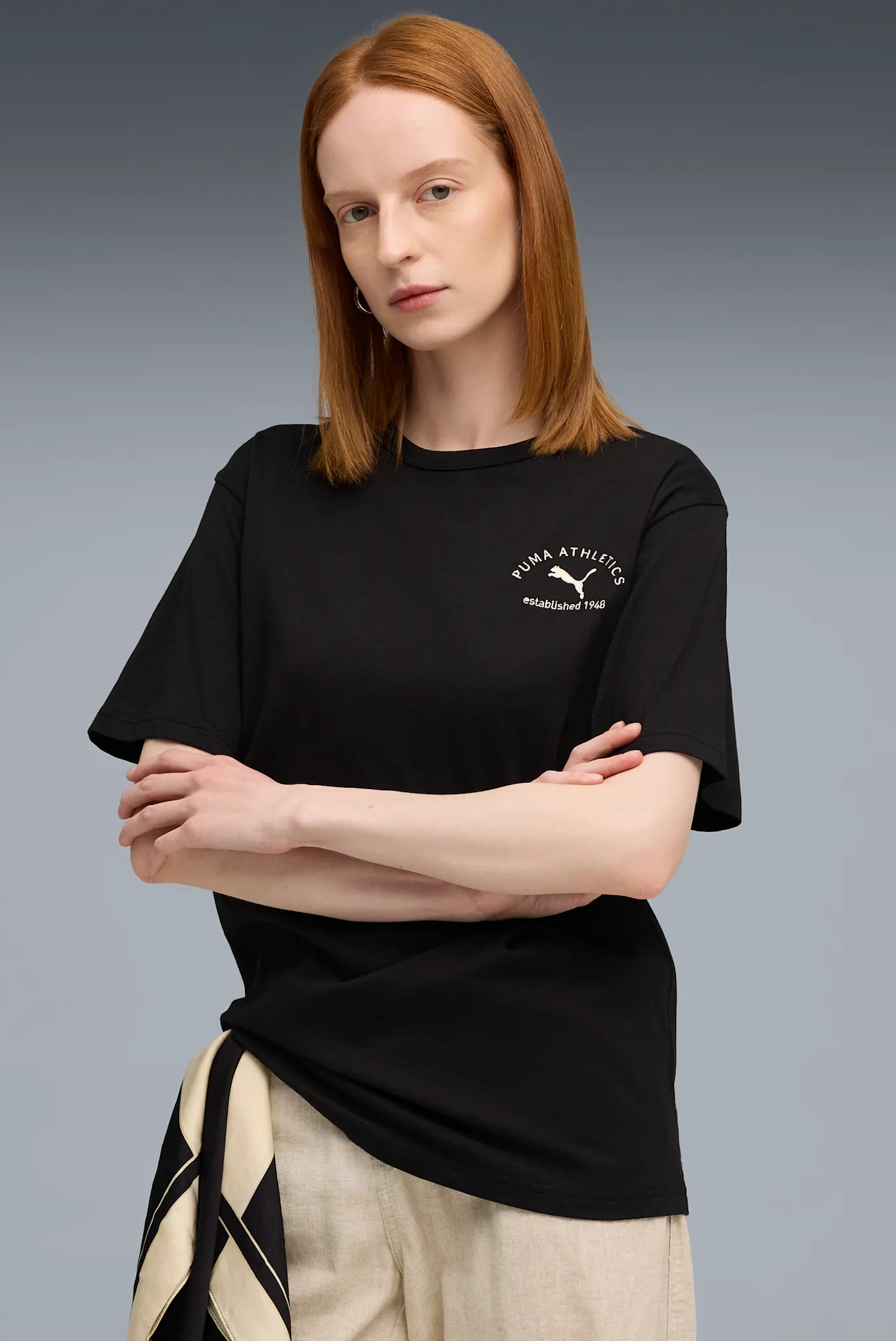 Жіноча чорна футболка PUMA Class Relaxed Tee Women 1