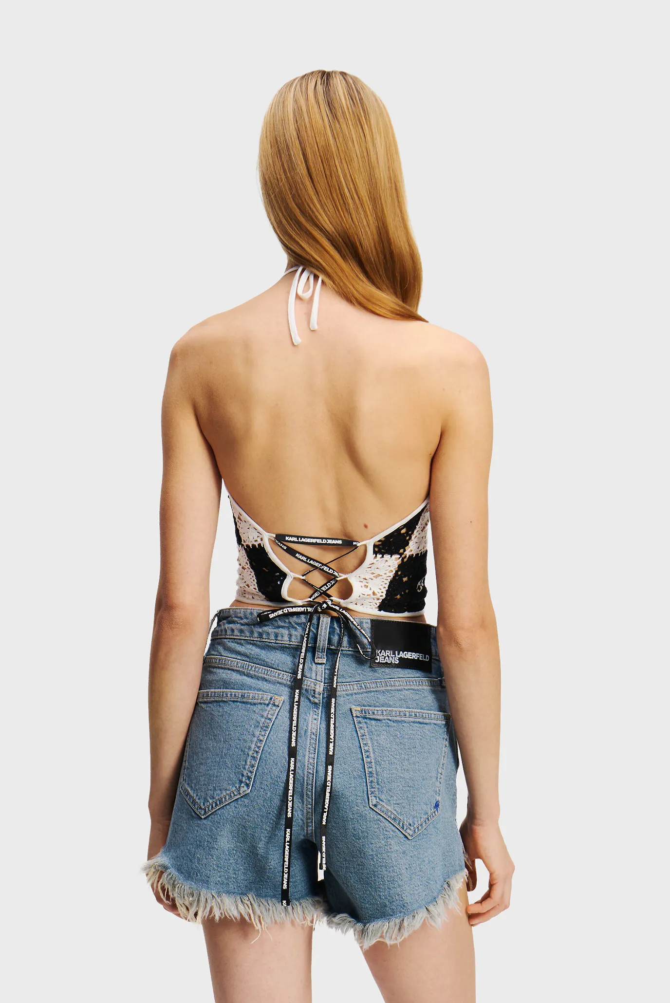 Женский топ в клетку CROCHET FITTED 3