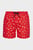 Чоловічі червоні плавальні шорти з візерунком