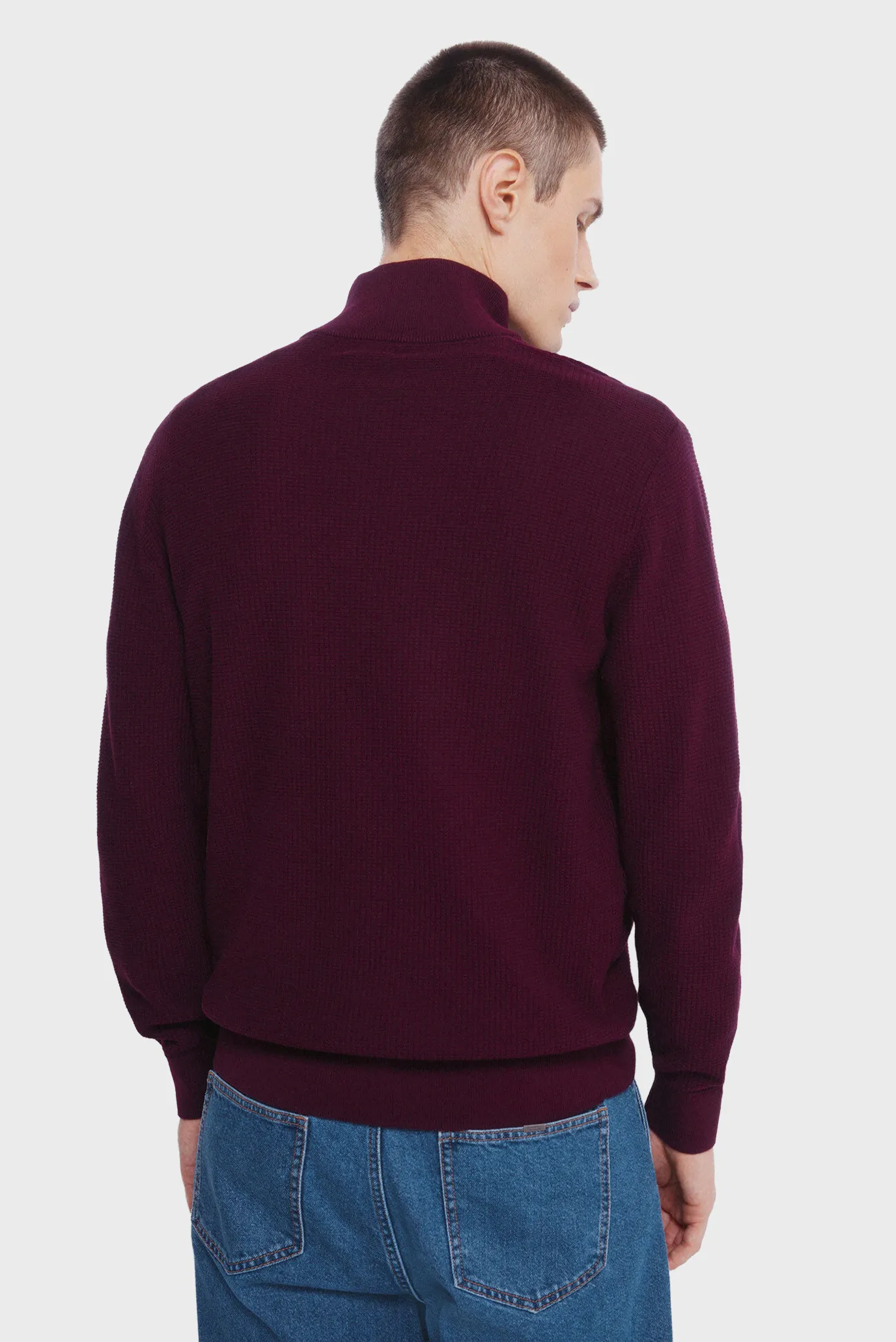 Чоловіча бордова кофта 3