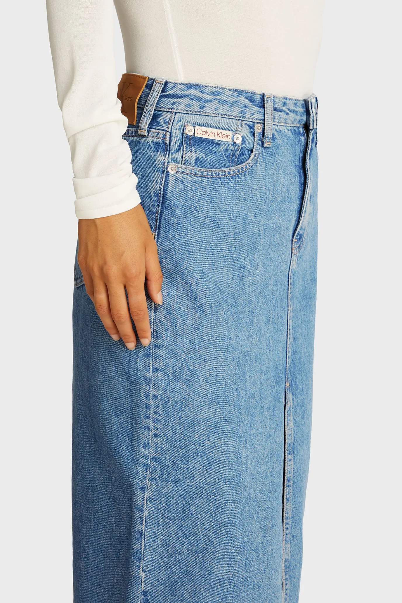 Женская синяя джинсовая юбка MAXI SKIRT 4