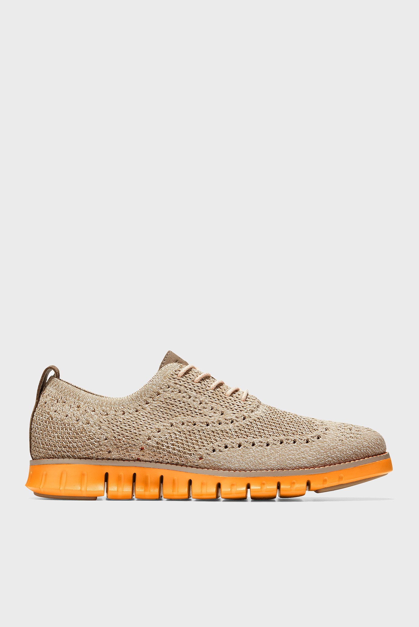 Мужские бежевые броги ZERØGRAND Wingtip Oxford 1