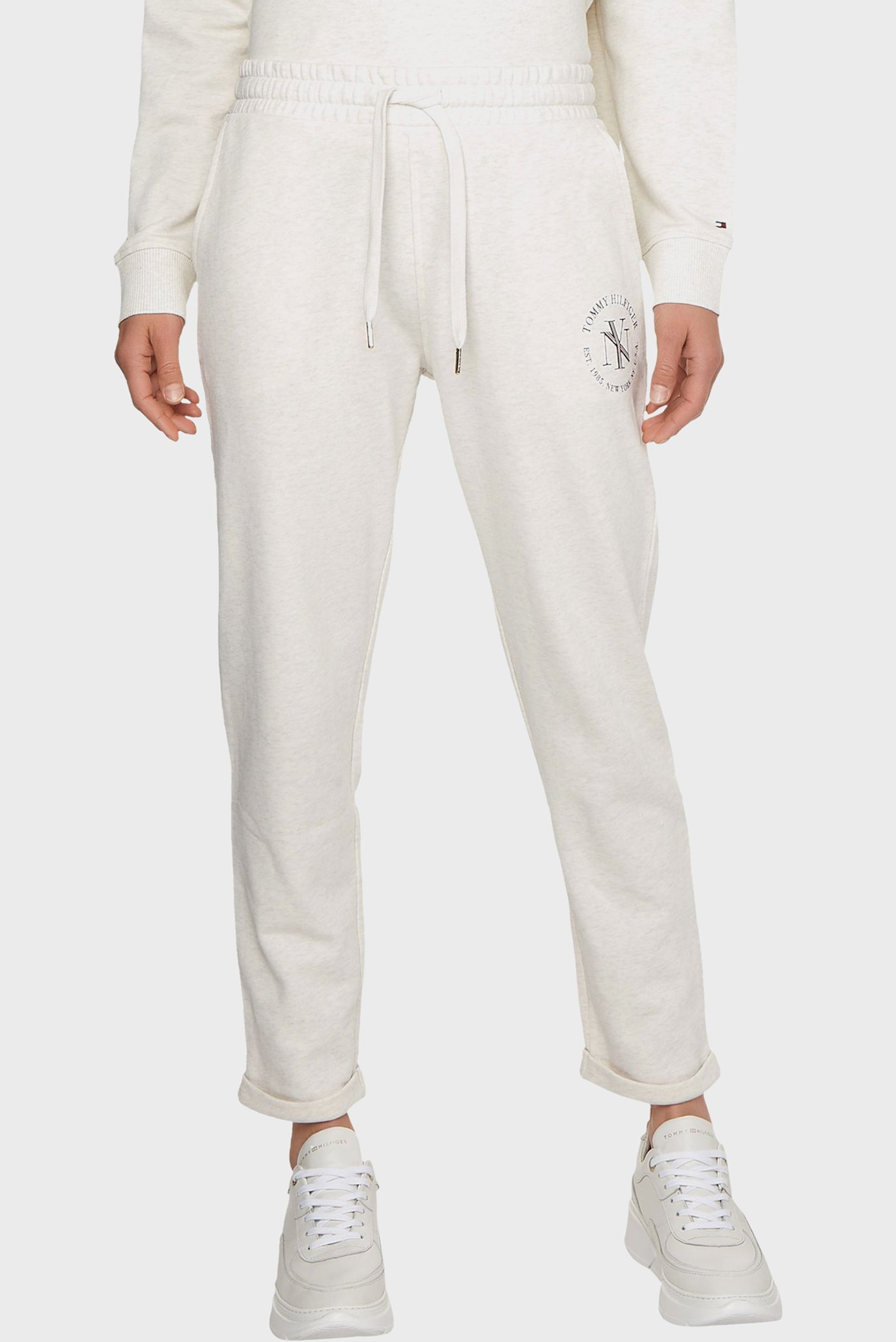 Женские белые спортивные брюки TAPERED NYC ROUNDALL SWEATPANTST 1