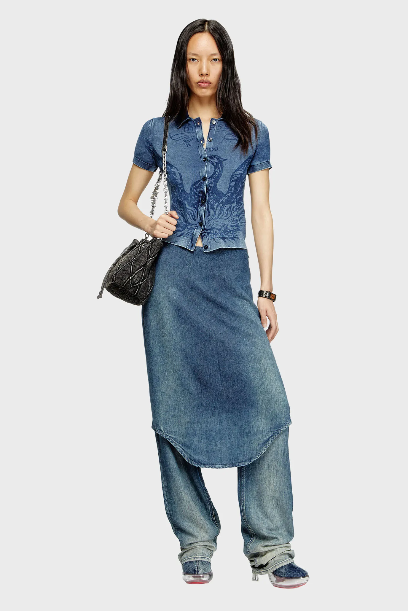 Жіночий синій кардиган M-FENNY MAGLIA 2