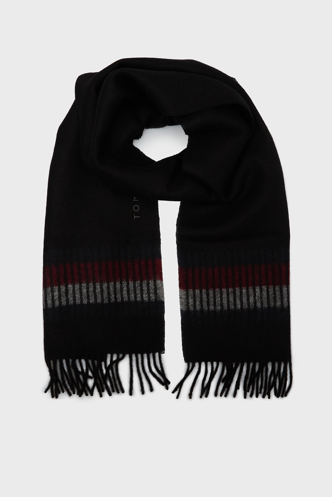 Чоловічий чорний вовняний шарф TH CORPORATE WOOL SCARF 1