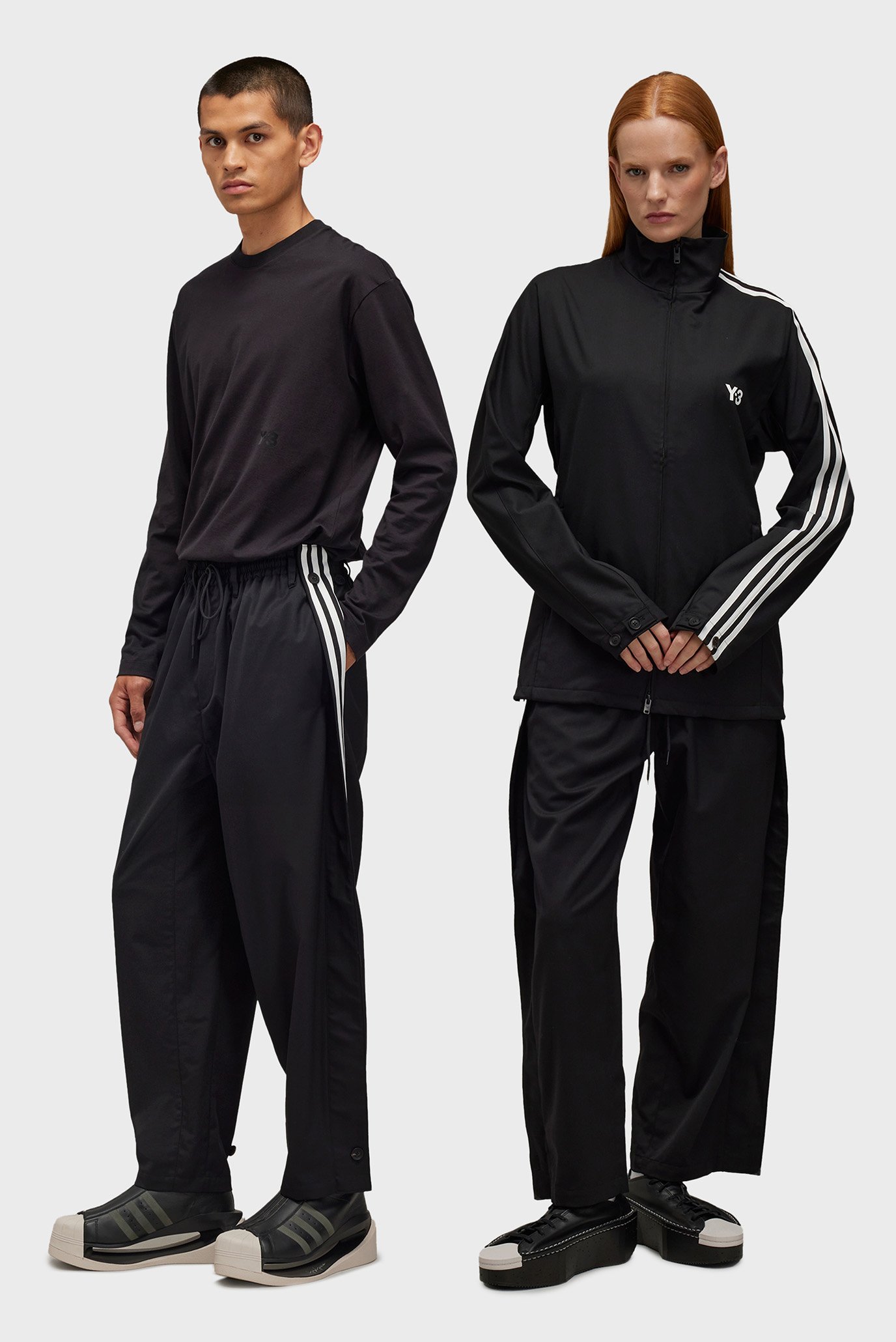 Чорні спортивні штани Y-3 Refined Wool - 3-Stripes 1