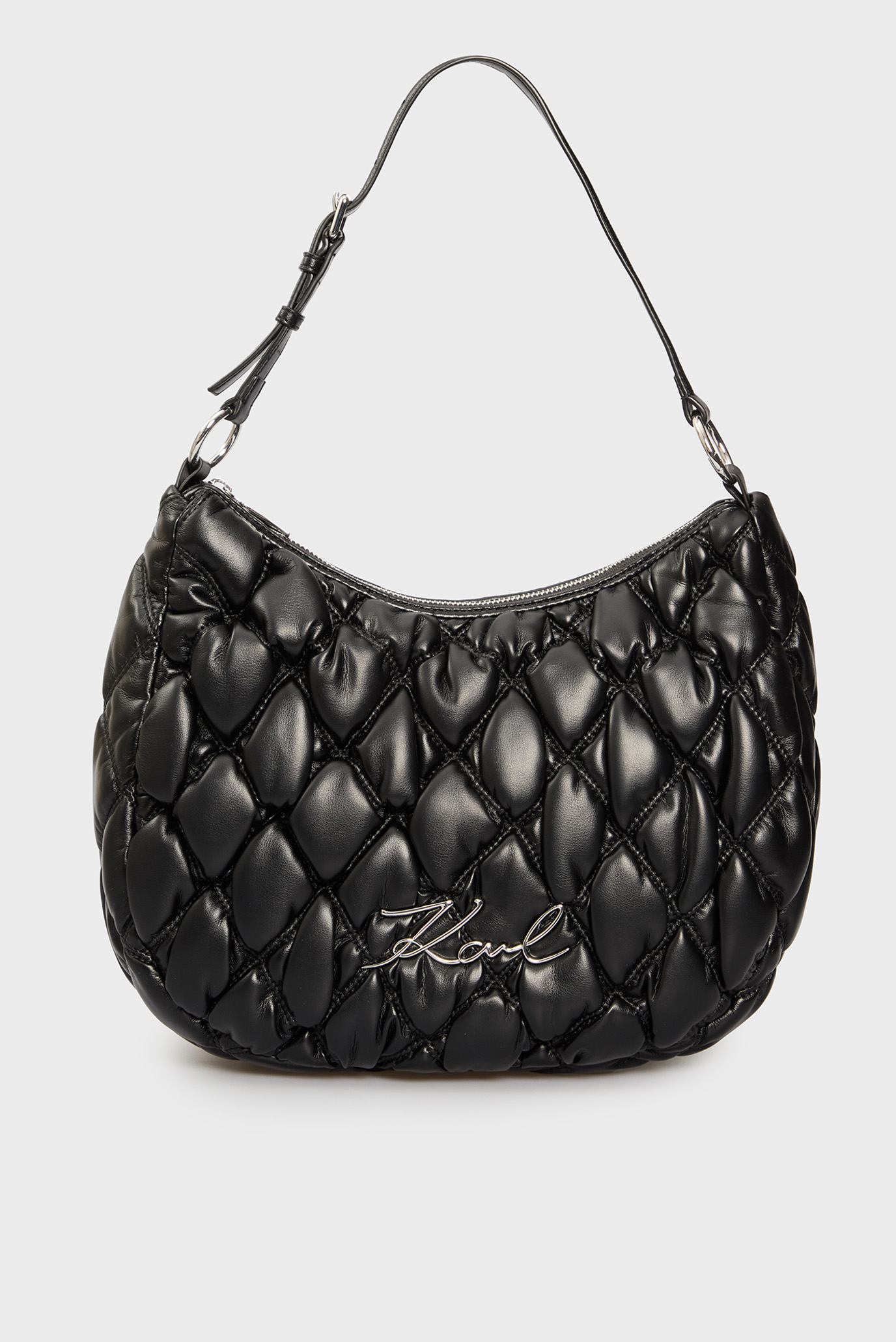 Женская черная сумка SIGNATURE KUILT HOBO Черный ONESIZE Karl Lagerfeld 246W3007 Женская черная сумка SIGNATURE KUILT HOBO Черный ONESIZE Karl Lagerfeld 246W3007