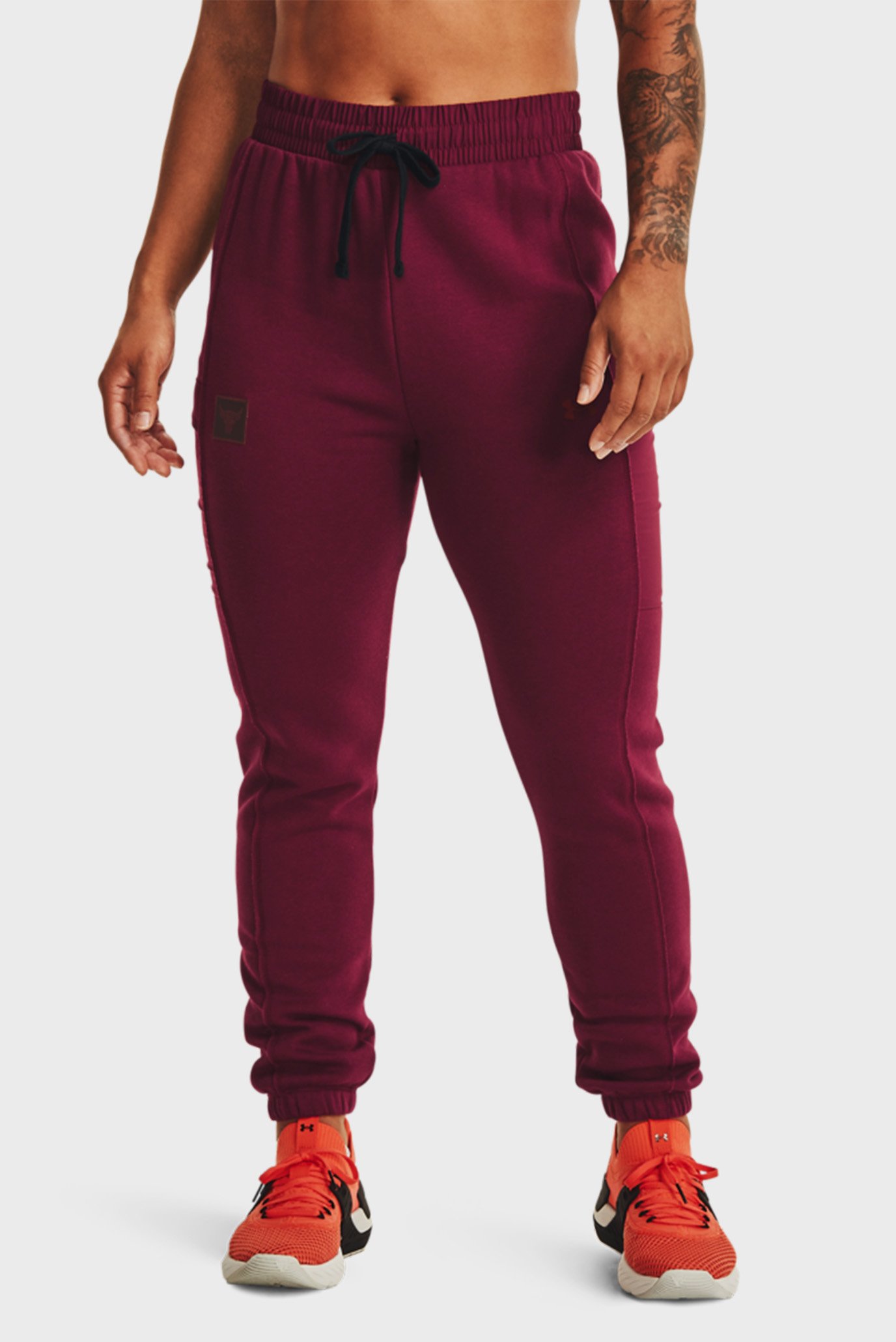 Жіночі бордові спортивні штани UA Prjct Rock Fleece Pant 1