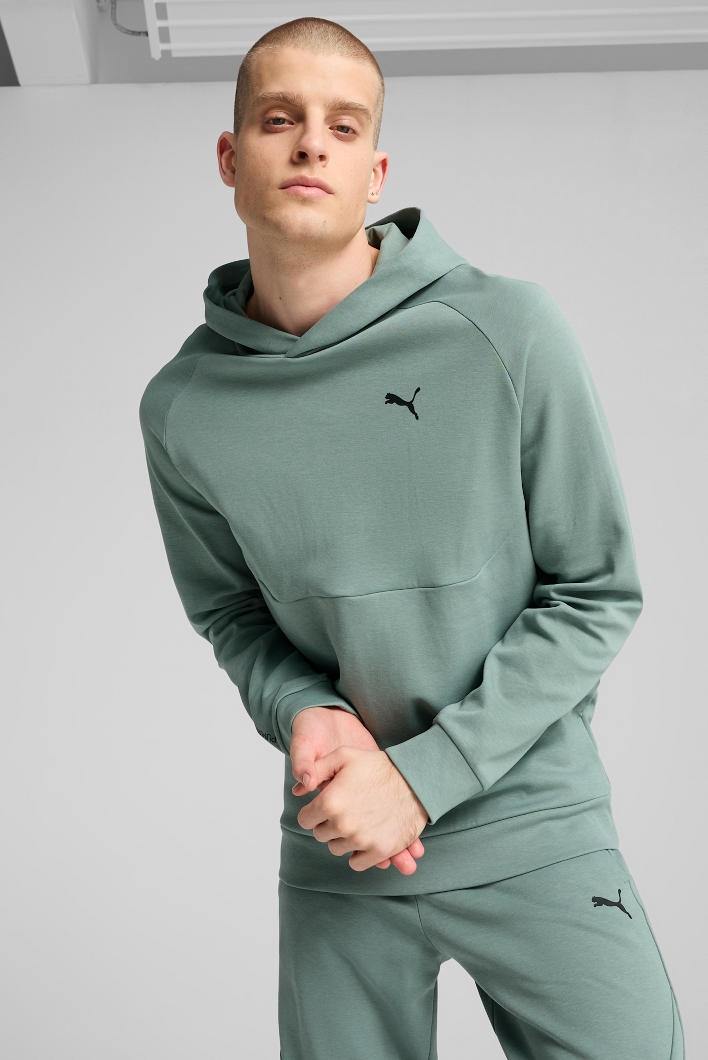 Мужское мятное худи PUMATECH Hoodie Men 1