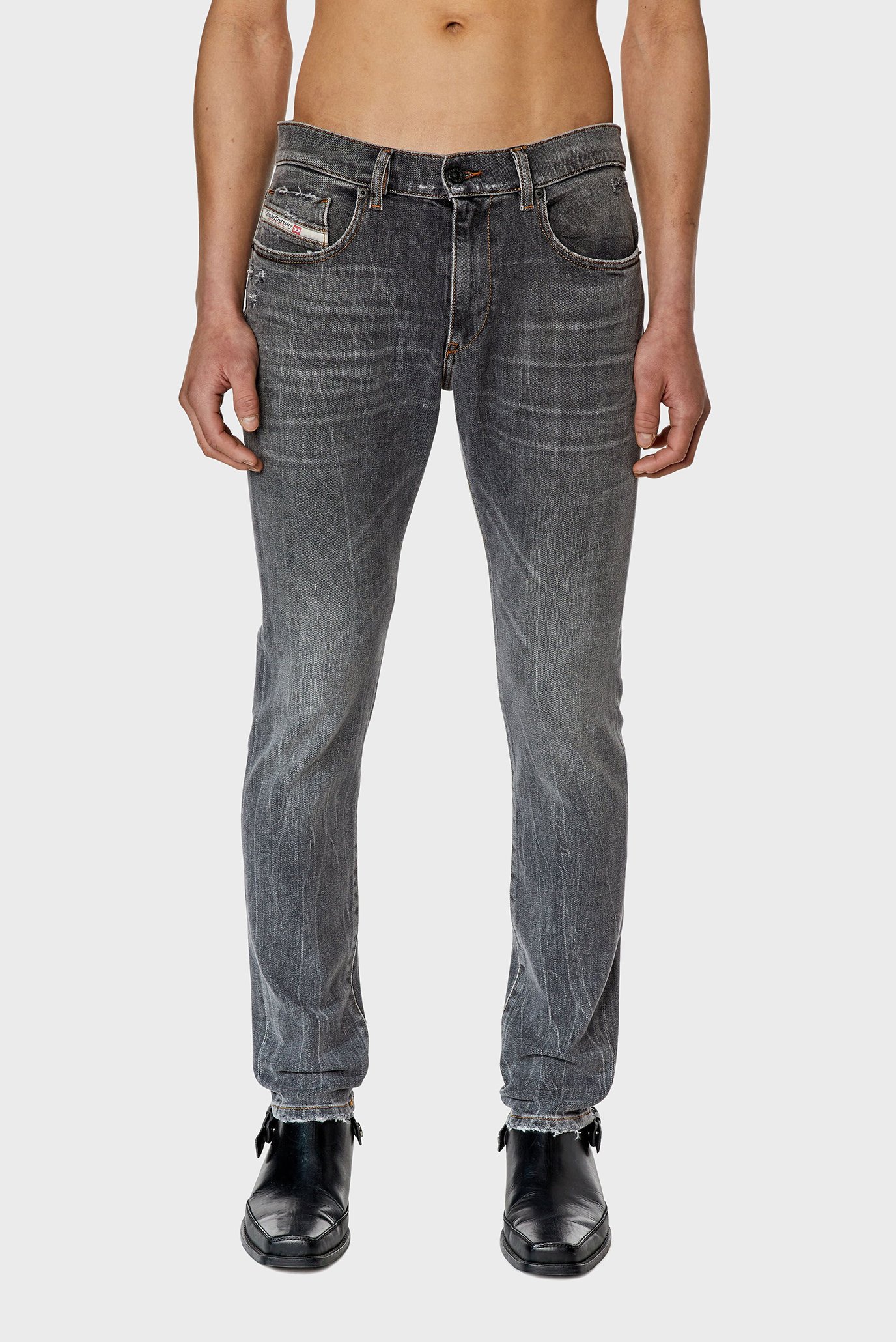 Мужские серые джинсы 2019 D-STRUKT Серый 30-32 Diesel A03558 09E80