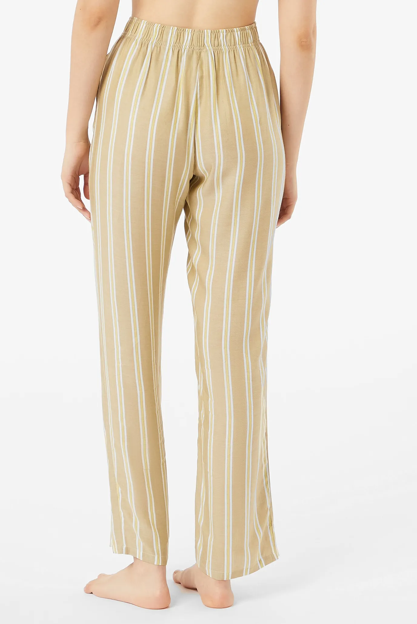 Жіночі бежеві брюки у смужку BERRI 2