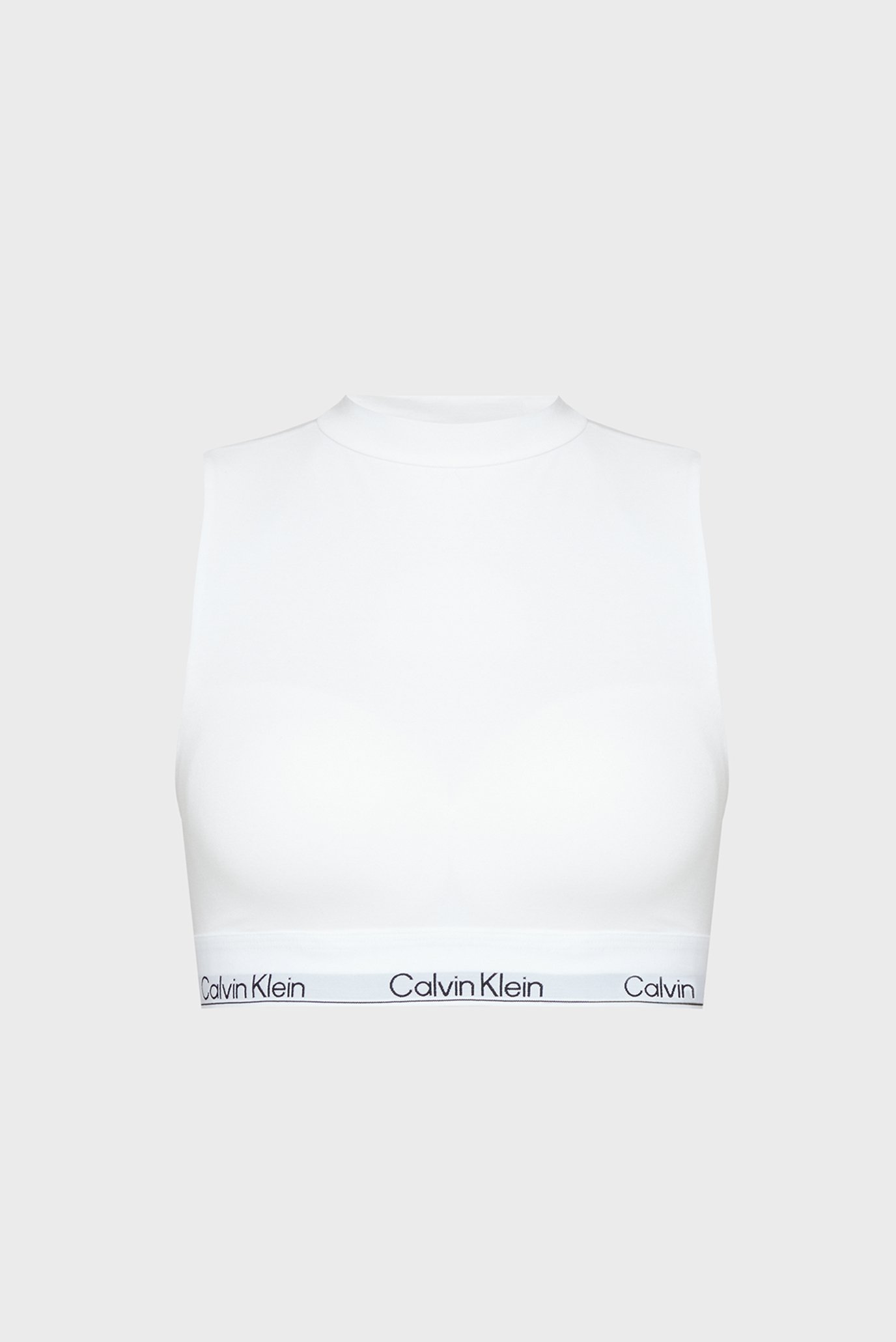 Женский белый топ LIGHTLY LINED MOCKNECK BRALETTE Белый L Calvin Klein LV00QF8383 Женский белый топ LIGHTLY LINED MOCKNECK BRALETTE Белый L Calvin Klein LV00QF8383
