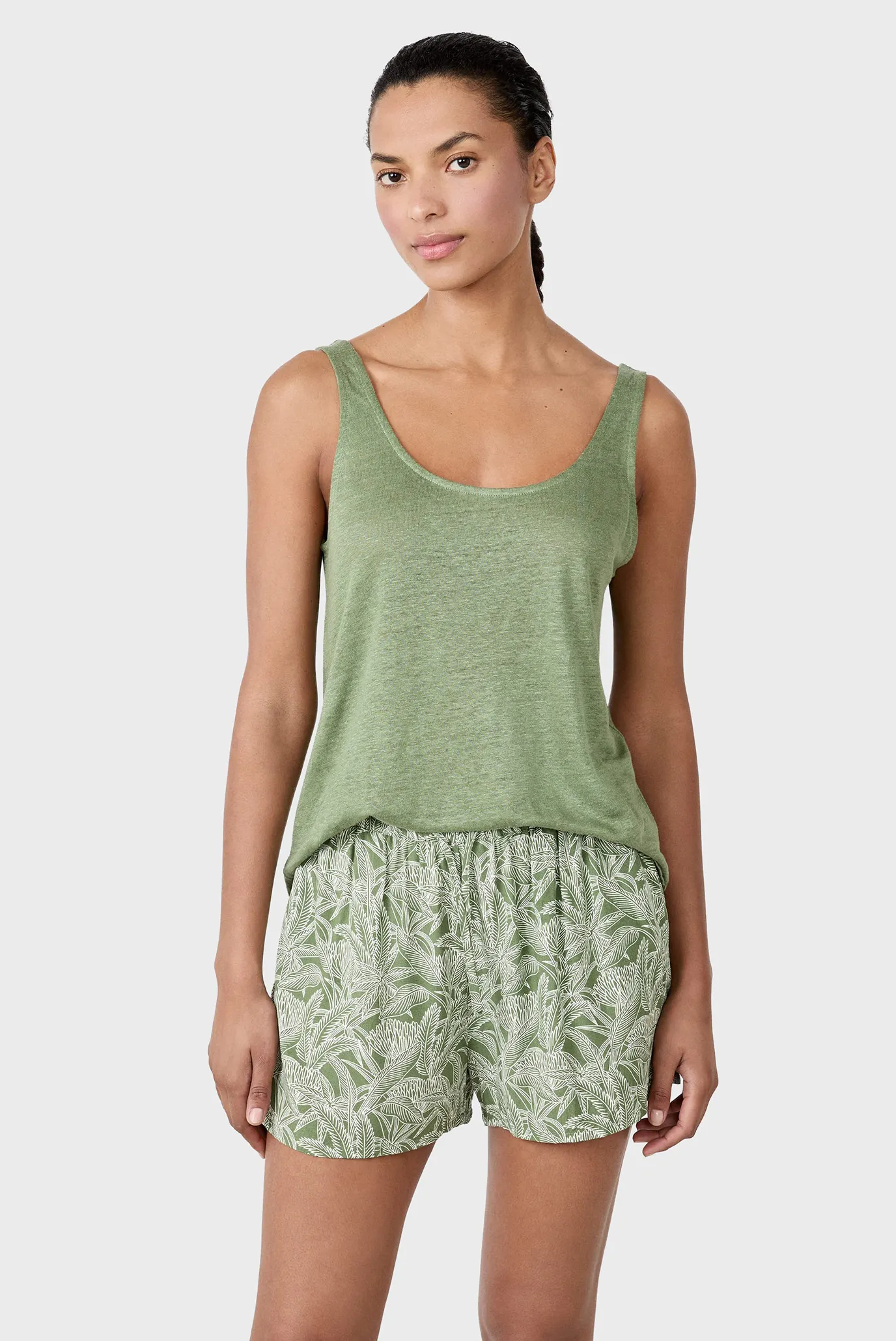 Женские мятные шорты с узором THELMA 3