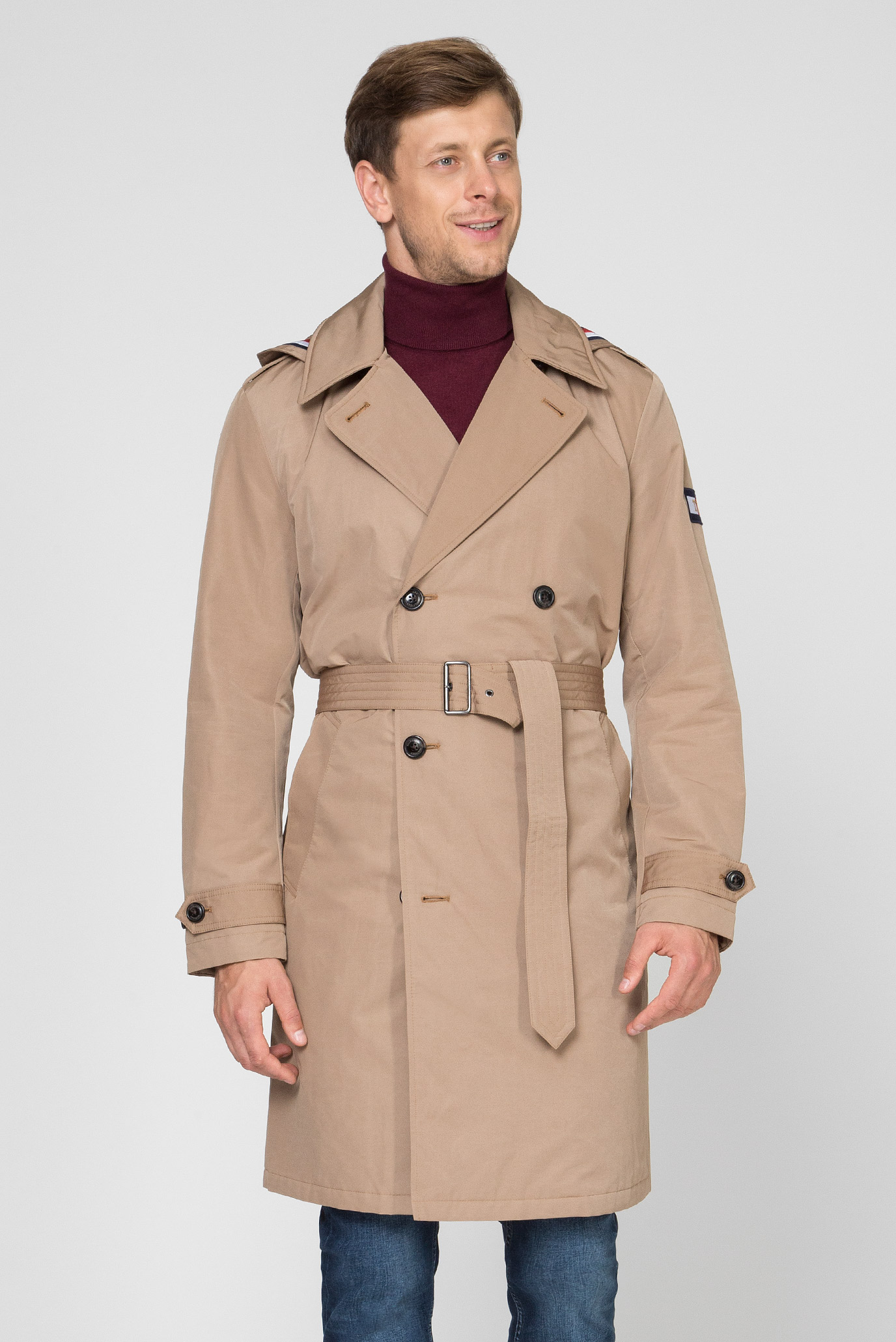 tommy hilfiger hooded trench coat