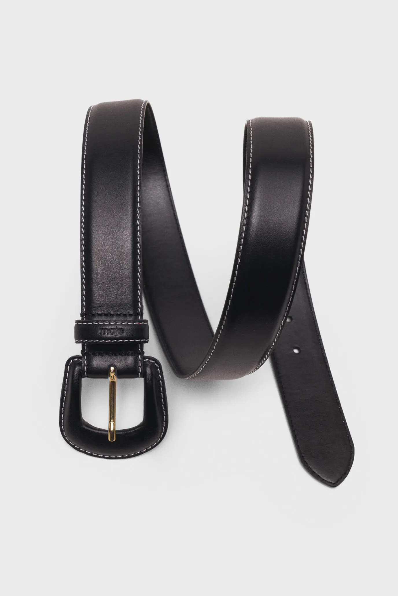 Жіночий чорний шкіряний ремінь 3