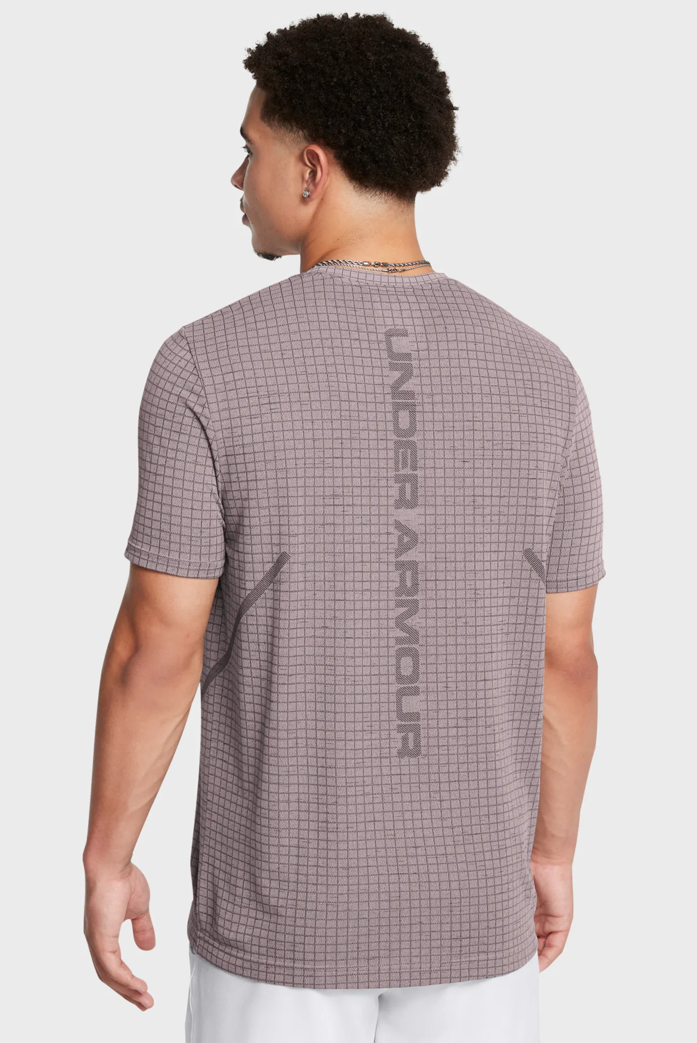 Чоловіча пудрова картата футболка Vanish Seamless Grid 2