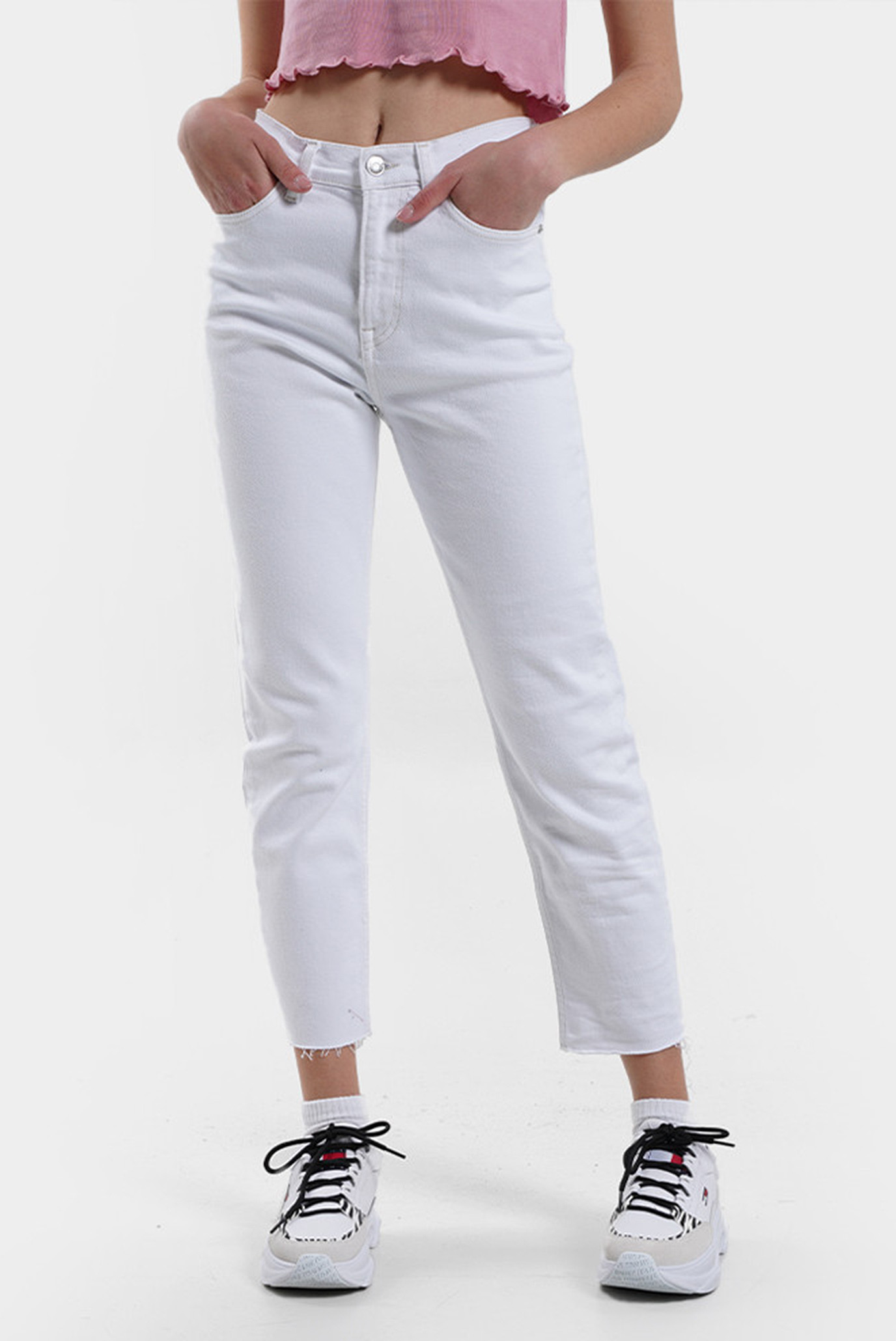 Женские белые джинсы IZZIE HR SLIM ANKLE 1