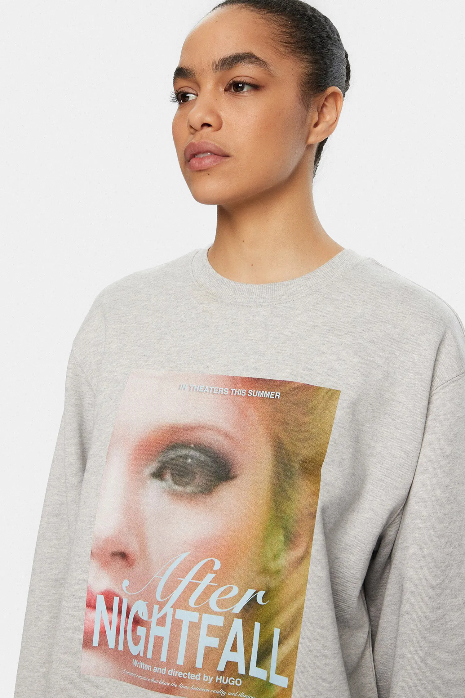 Женский серый свитшот 4