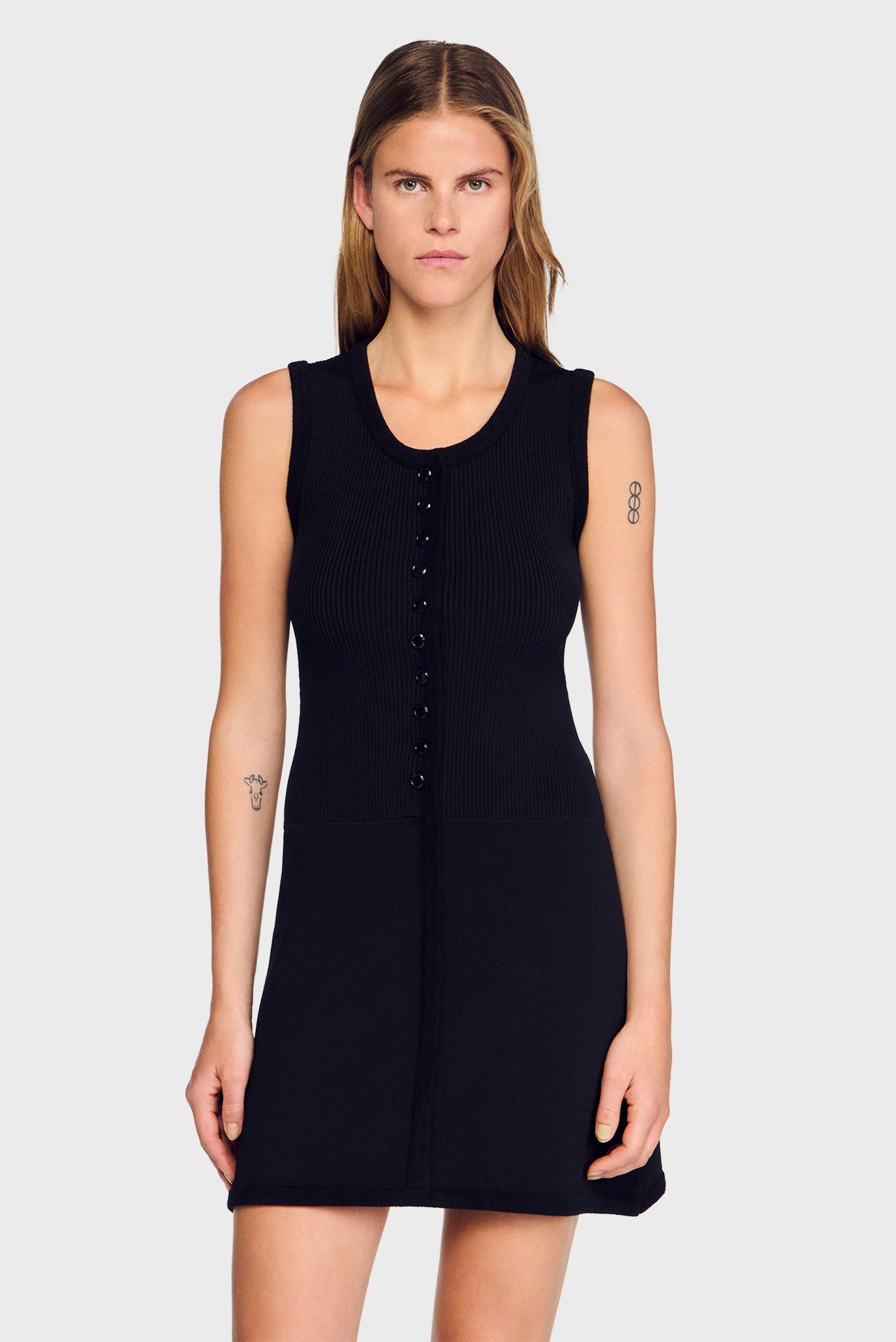 Женское черное платье Черный 36 Sandro SFPRO04455_Black Женское черное платье Черный 36 Sandro SFPRO04455_Black