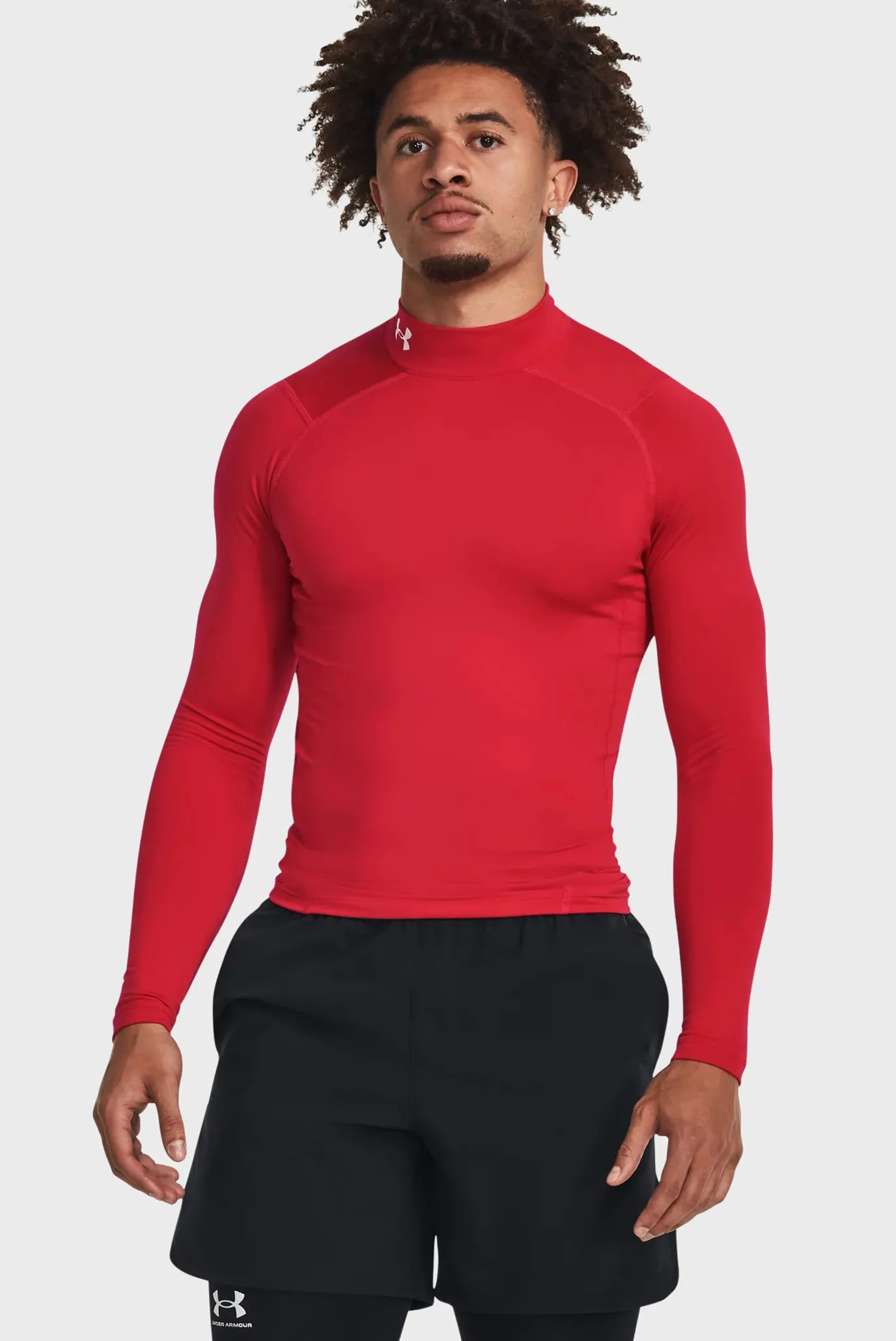 Чоловічий червоний термореглан UA CG Armour Comp Mock 1