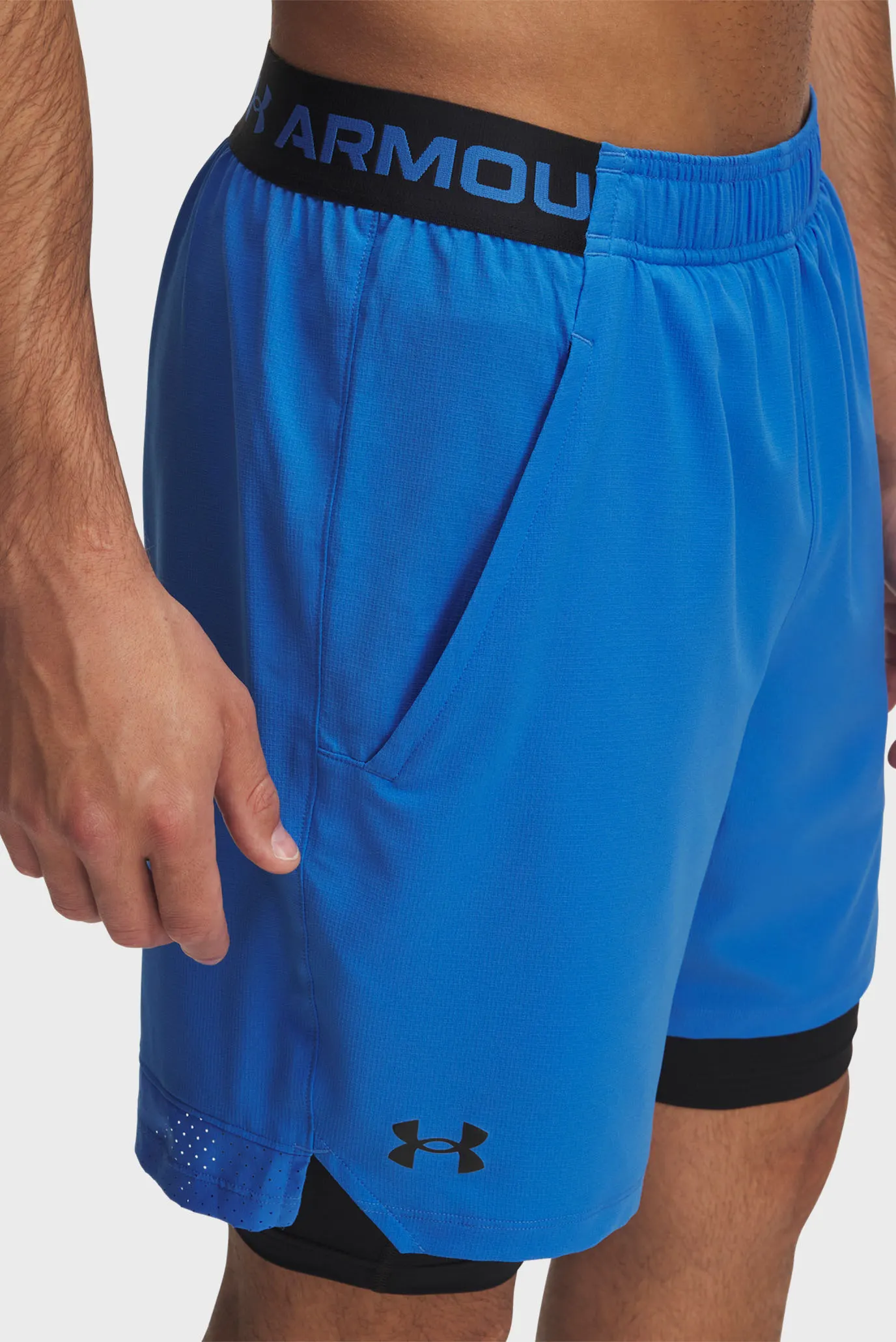 Чоловічі сині шорти UA Vanish Woven 2in1 Sts 4