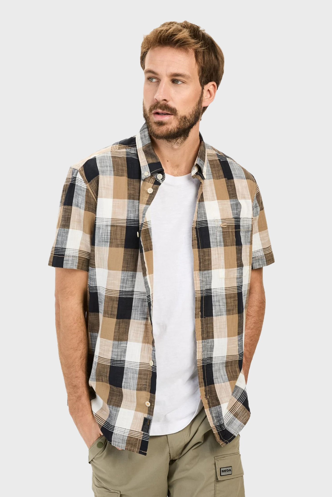 Мужская рубашка в клетку Разноцветный L Camel Active 409261-5S61-19 Мужская рубашка в клетку Разноцветный L Camel Active 409261-5S61-19