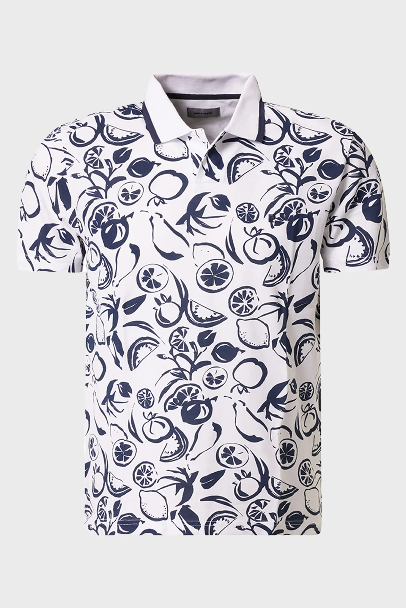 Мужское белое поло с узором 5