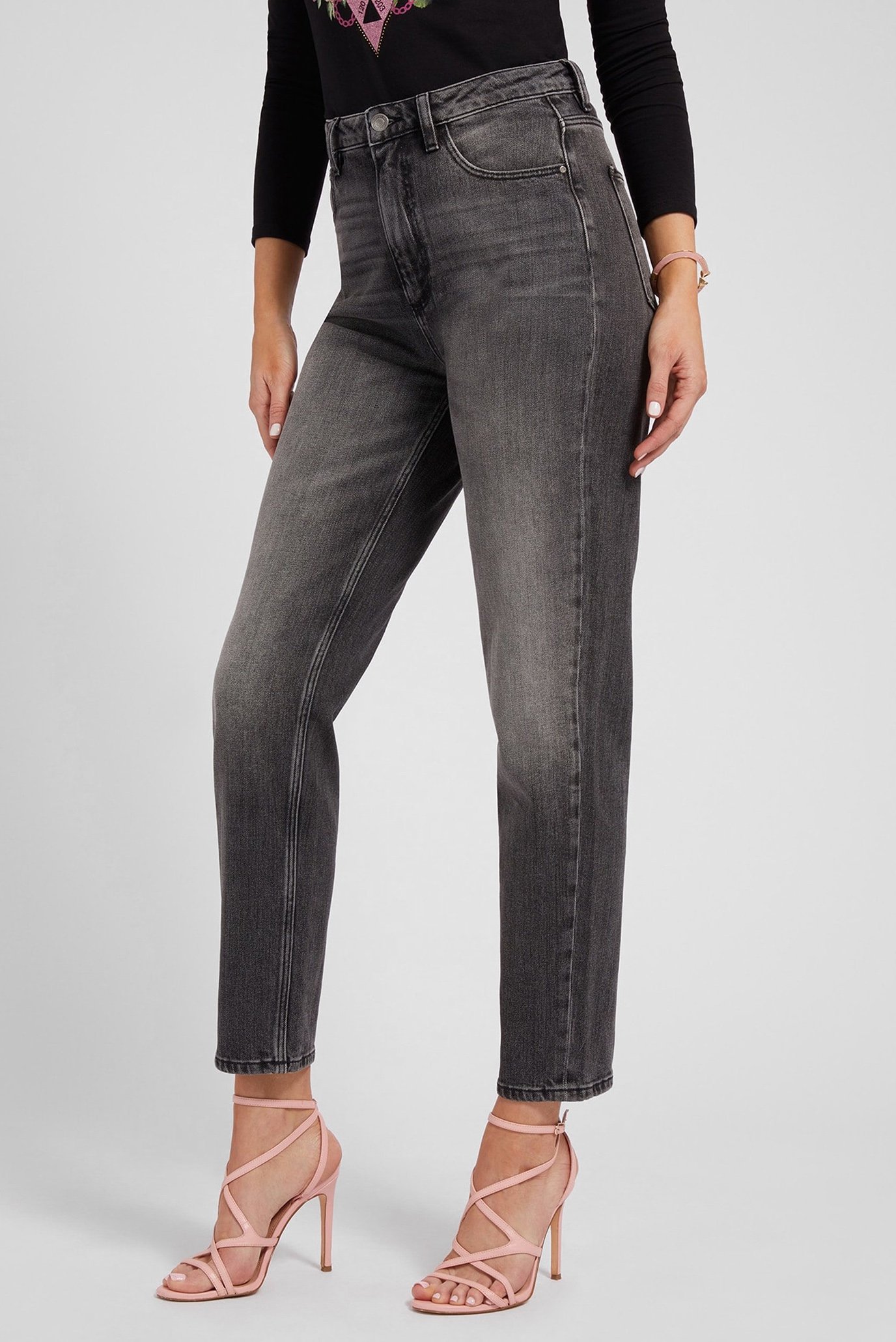 Женские серые джинсы MOM 1