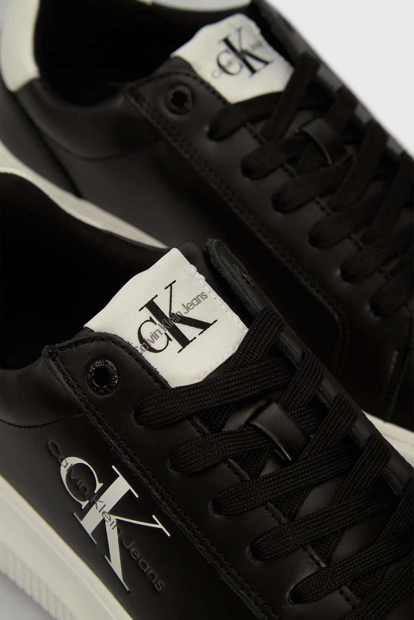 Мужские черные кожаные сникерсы 2