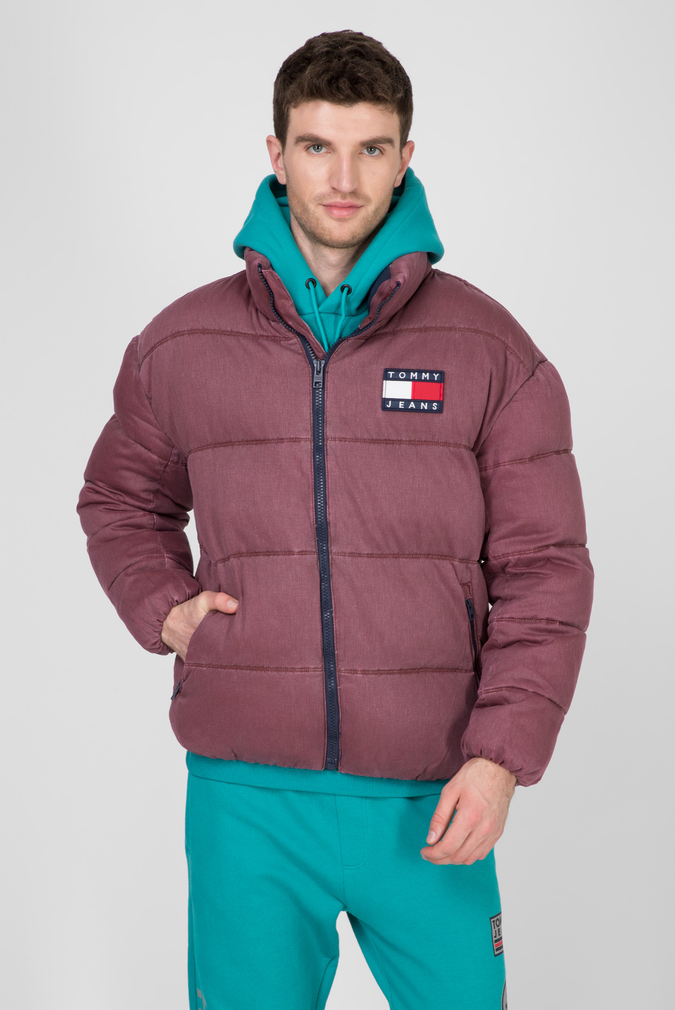 tommy jeans washed padded jacket