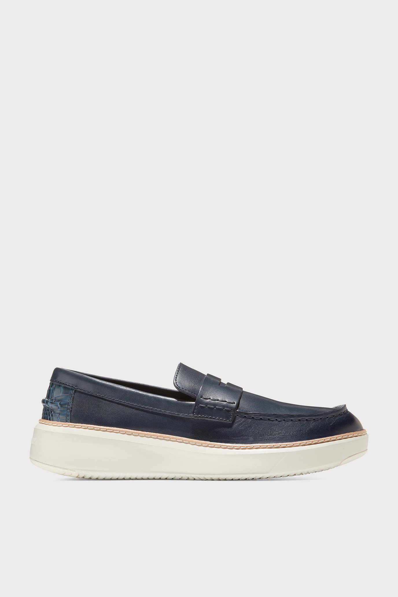 Мужские темно-синие кожаные лоферы GrandPrø Topspin Penny Loafer 1