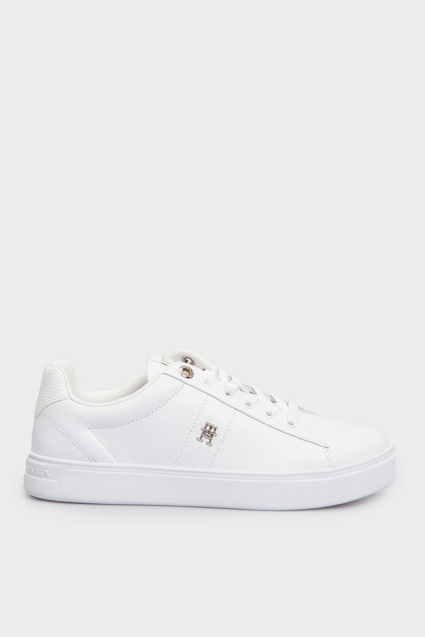 Жіночі білі шкіряні снікерcи ESSENTIAL ELEVATED COURT SNEAKER 1